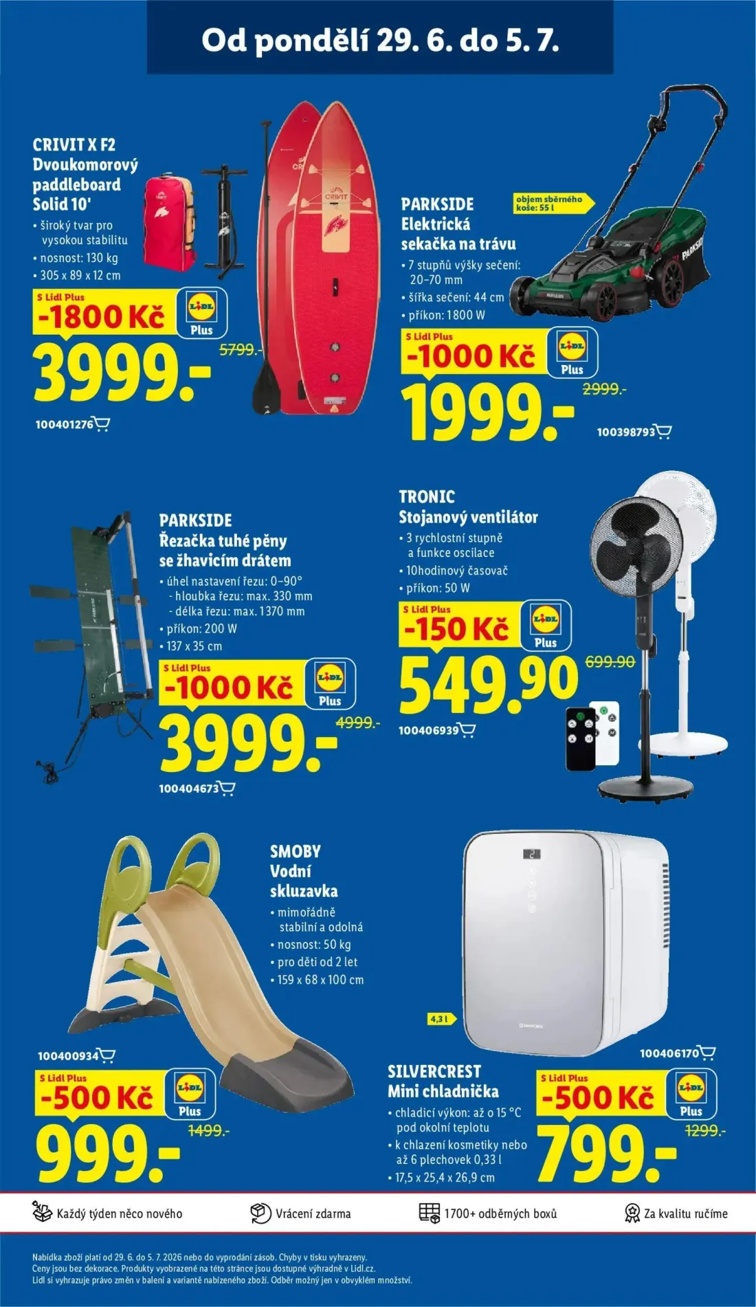 Lidl leták, strana 51 z 58 — CRIVIT X F2 Dvoukomorový paddleboard Solid 10', PARKSIDE Elektrická sekačka na trávu, PARKSIDE …