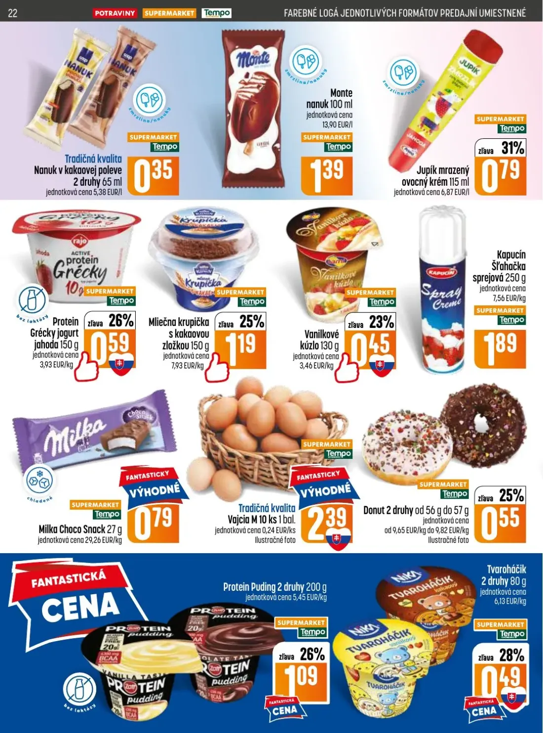 Coop Jednota leták, strana 22 z 32 — Tradičná kvalita Nanuk v kakaovej poleve 2 druhy, Monte nanuk, Jupík mrazený ovocný krém