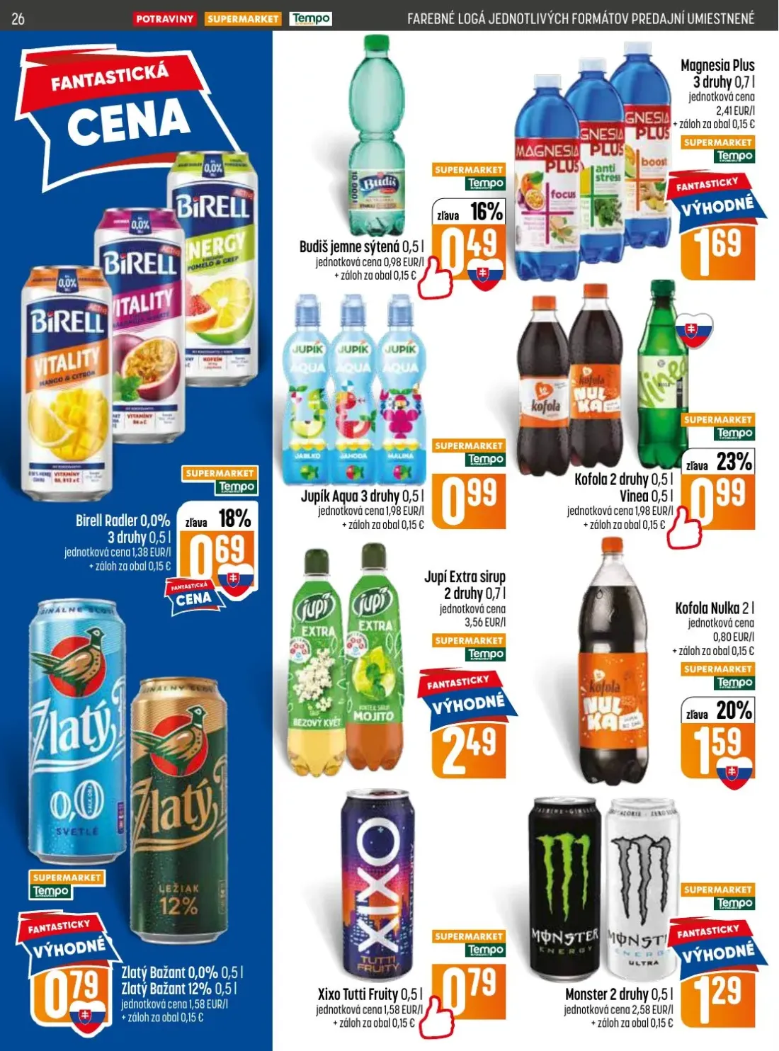 Coop Jednota leták, strana 26 z 32 — Kofola, Vinea, Xixo Tutti Fruity