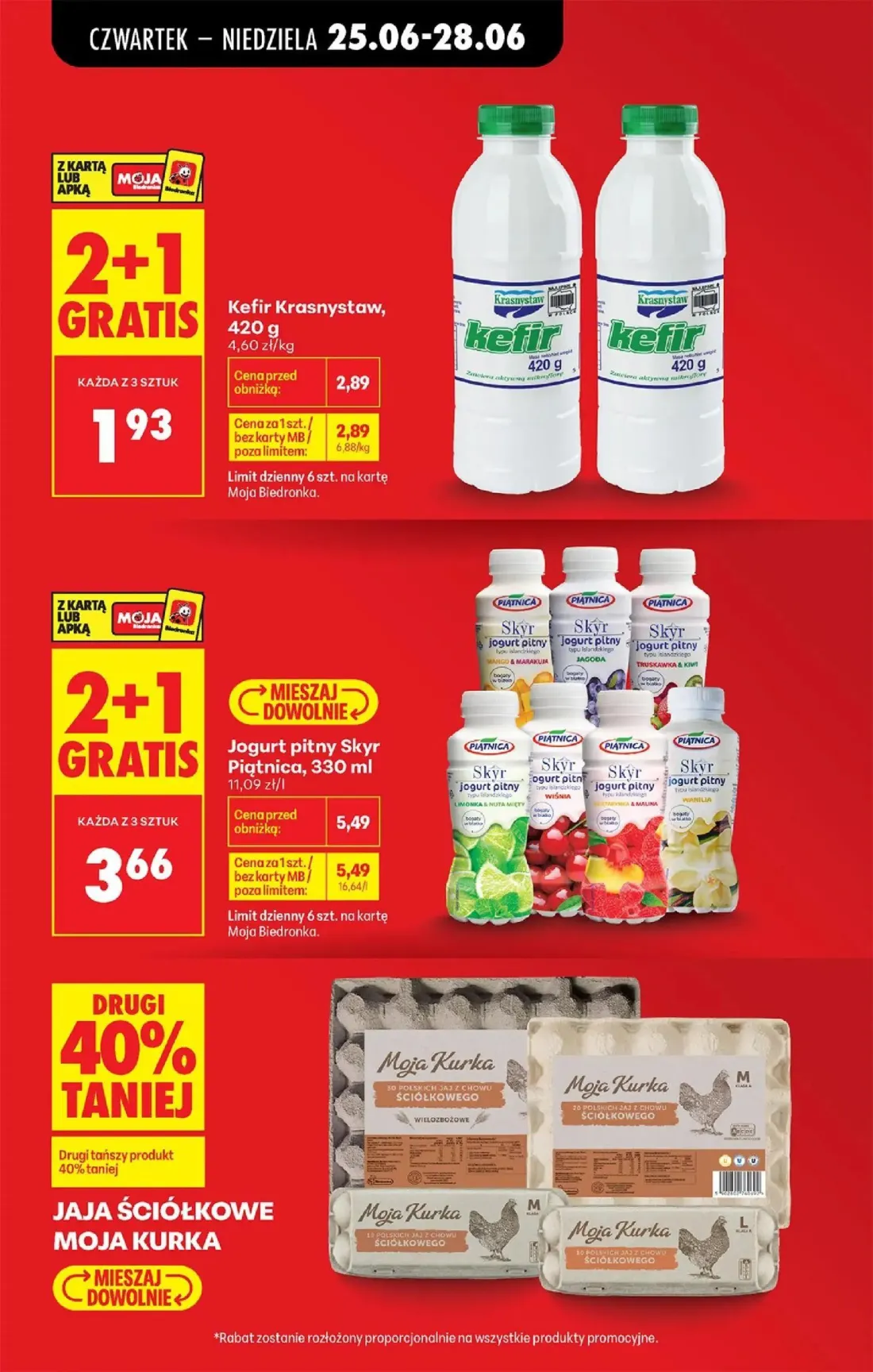 Biedronka gazetka, strona 7 z 84 — Jogurt pitny Skyr Piątnica, Kefir Krasnystaw