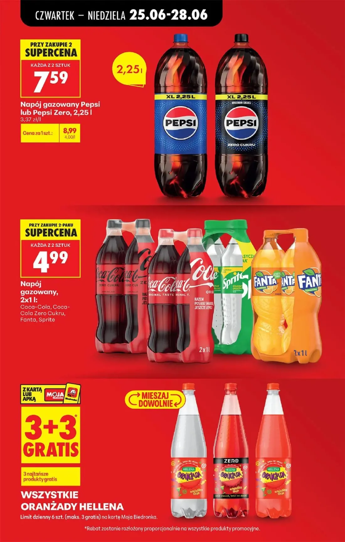Biedronka gazetka, strona 13 z 84 — Napój gazowany Pepsi lub Pepsi Zero, Napój gazowany Coca-Cola, Coca-Cola Zero Cukru, Fan…