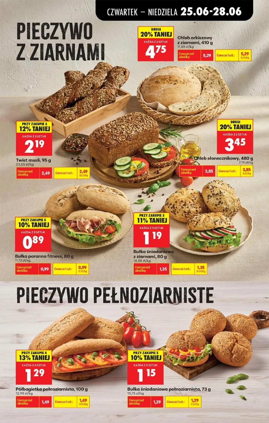 Biedronka gazetka, strona 31 z 84 — Chleb orkiszowy z ziarnami, Chleb słonecznikowy, Twist musli