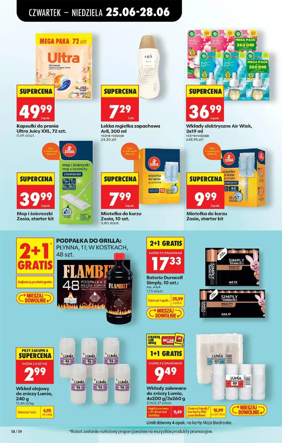 Biedronka gazetka, strona 72 z 84 — Kapsułki do prania Ultra Juicy XXL, Mop i ściereczki Zosia, starter kit, Miotełka do kur…