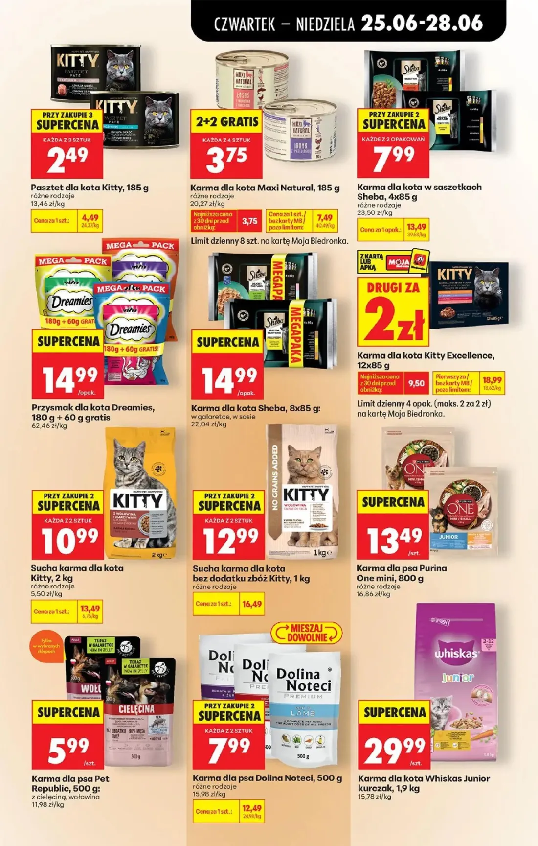 Biedronka gazetka, strona 79 z 84 — Karma dla psa Dolina Noteci, Karma dla kota Maxi Natural, Sucha karma dla kota bez dodat…