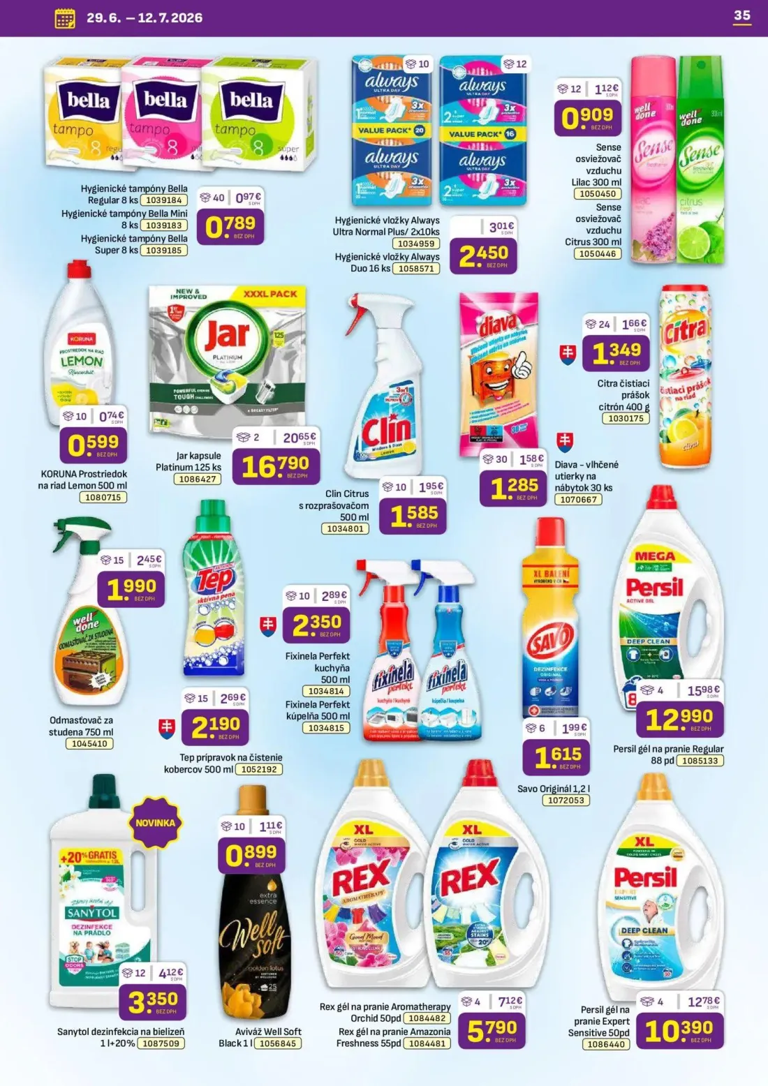 Libex leták, strana 35 z 36 — Jar kapsule Platinum, Persil gél na pranie Regular, Persil gél na pranie Expert Sensitive