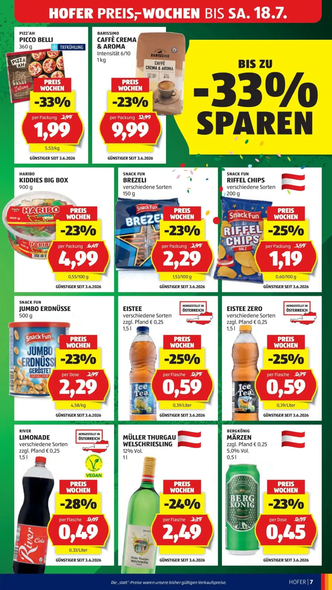 Hofer Prospekt, Seite 11 von 41 — HARIBO KIDDIES BIG BOX, SNACK FUN BREZELI, SNACK FUN JUMBO ERDNÜSSE
