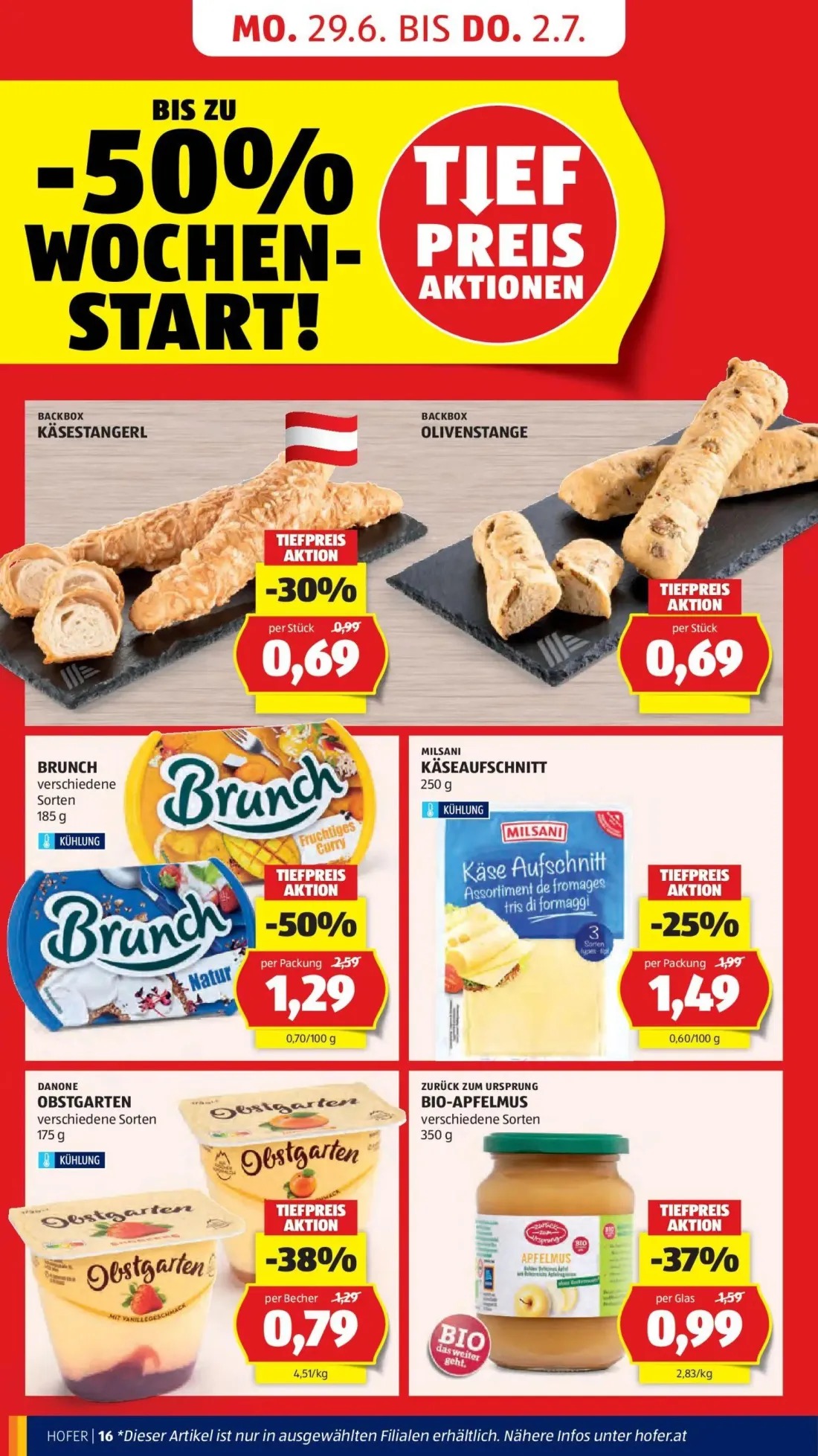 Hofer Prospekt, Seite 20 von 41 — KÄSESTANGERL, OLIVENSTANGE