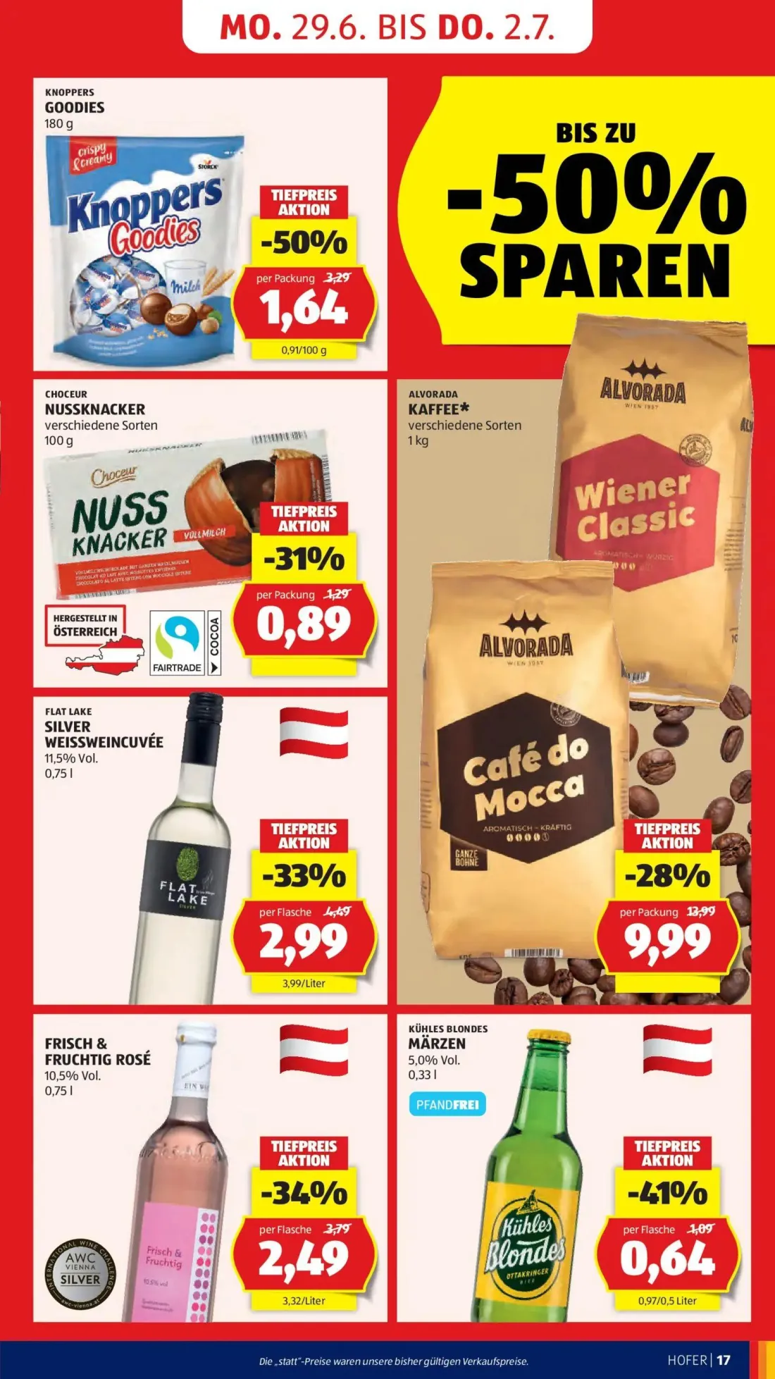Hofer Prospekt, Seite 21 von 41 — KNOPPERS GOODIES, CHOCEUR NUSSKNACKER