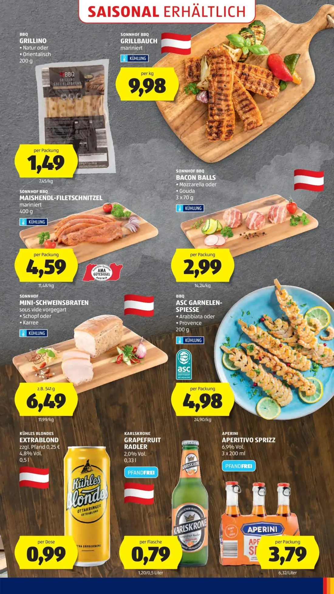 Hofer Prospekt, Seite 39 von 41 — GRILLINO, GRILLBAUCH, MAISHENDL-FILETSCHNITZEL