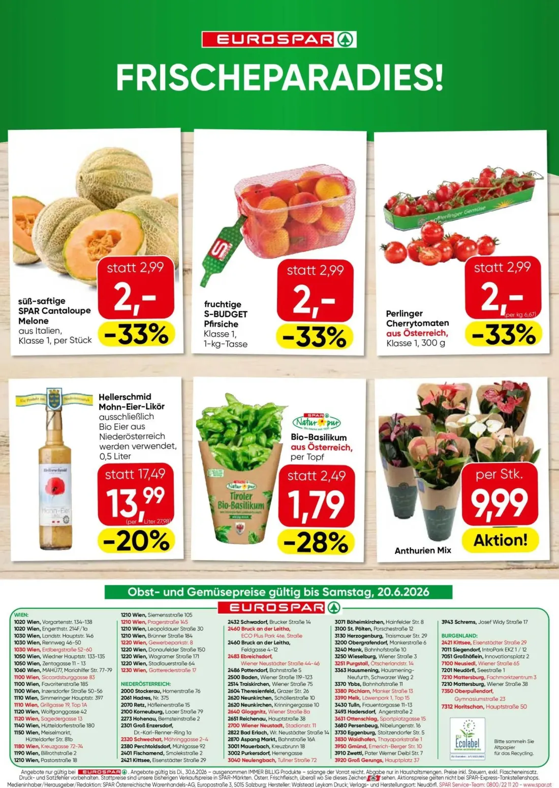 Eurospar Prospekt, Seite 16 von 16