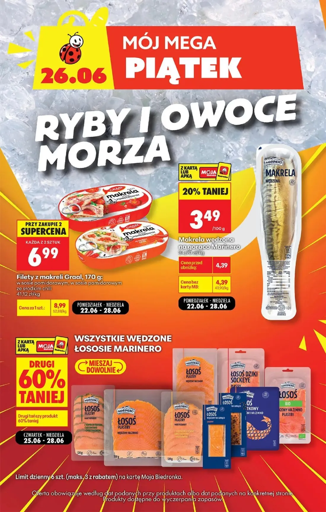 Biedronka gazetka, strona 3 z 3 — Filety z makreli Graal, Makrela wędzona na gorąco Marinero