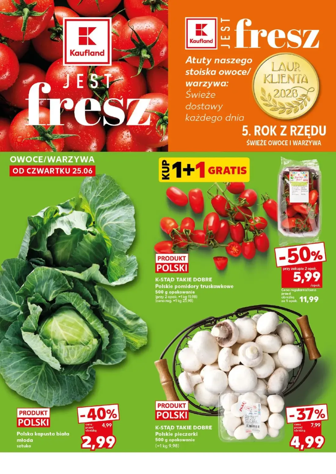 Kaufland gazetka, strona 8 z 32 — K-STĄD TAKIE DOBRE Polskie pomidory truskawkowe, K-STĄD TAKIE DOBRE Polskie pieczarki, Pol…