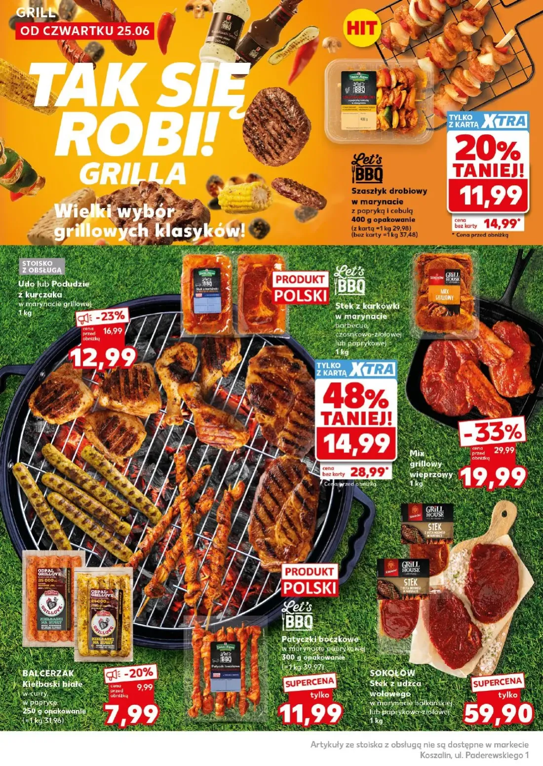 Kaufland gazetka, strona 14 z 32 — Stek z karkówki w marynacie barbecue, czosnkowo-ziołowej lub paprykowej, Mix grillowy wie…