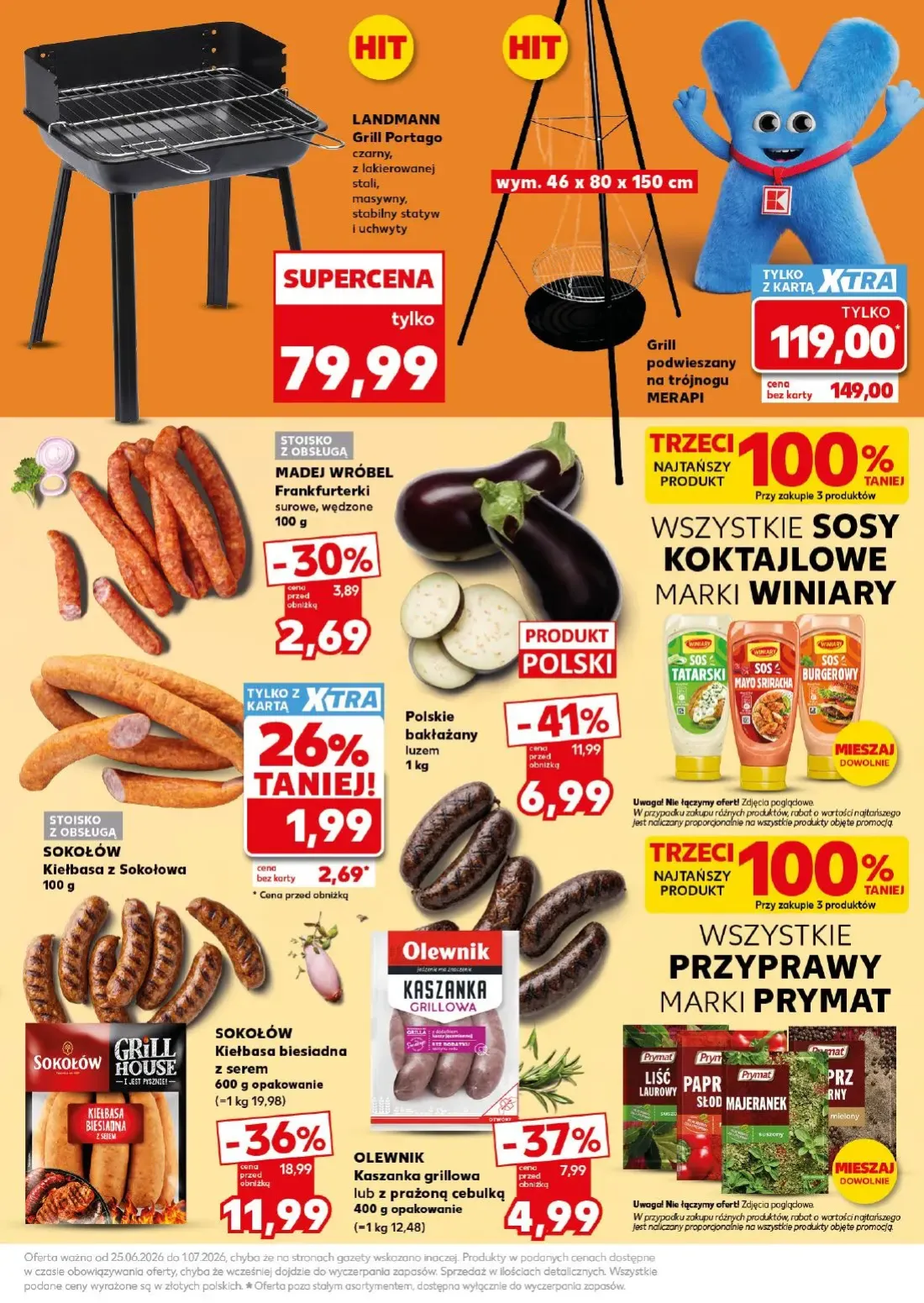 Kaufland gazetka, strona 15 z 32 — SOKOŁÓW Kiełbasa biesiadna z serem, Polskie bakłażany luzem, OLEWNIK Kaszanka grillowa lu…