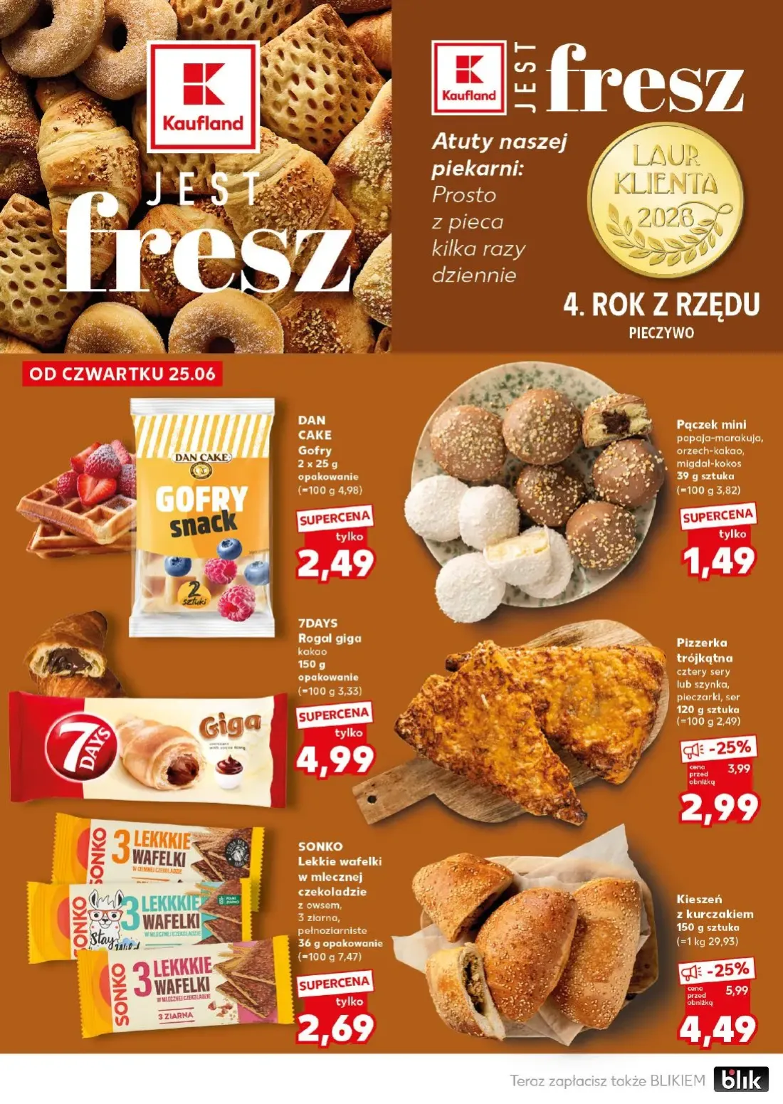 Kaufland gazetka, strona 18 z 32 — DAN CAKE Gofry, 7DAYS Rogal giga kakao, Pączek mini papaja-marakuja, orzech-kakao, migdał…
