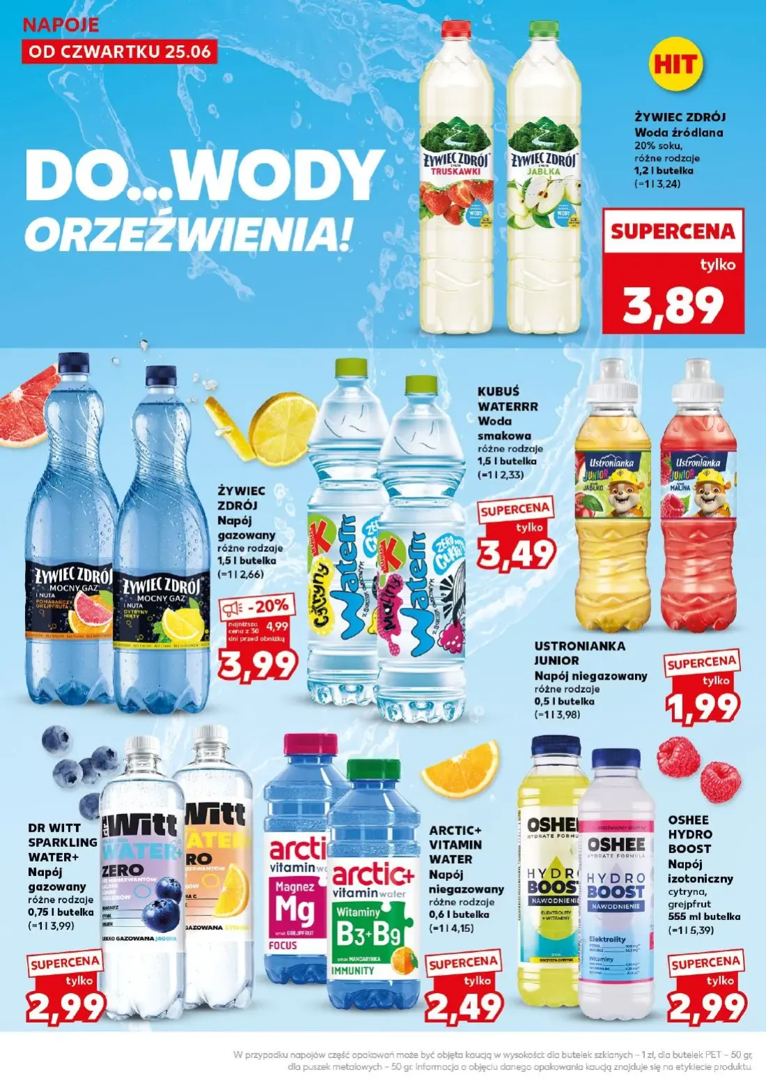 Kaufland gazetka, strona 24 z 32 — ŻYWIEC ZDRÓJ Napój gazowany, ŻYWIEC ZDRÓJ Woda źródlana, KUBUŚ WATERRR Woda smakowa
