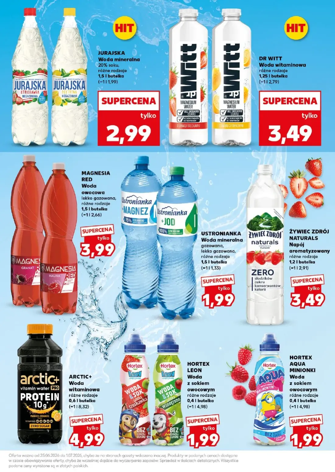 Kaufland gazetka, strona 25 z 32 — JURAJSKA Woda mineralna, DR WITT Woda witaminowa, MAGNESIA RED Woda owocowa