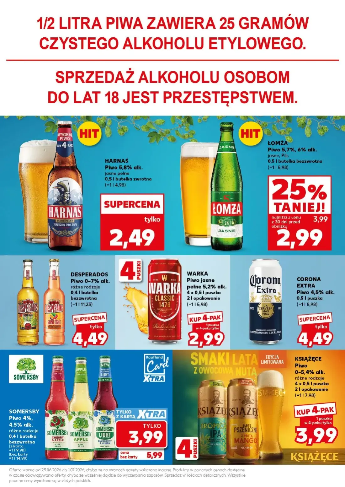 Kaufland gazetka, strona 27 z 32 — SOMERSBY Piwo, ŁOMŻA Piwo, HARNAŚ Piwo