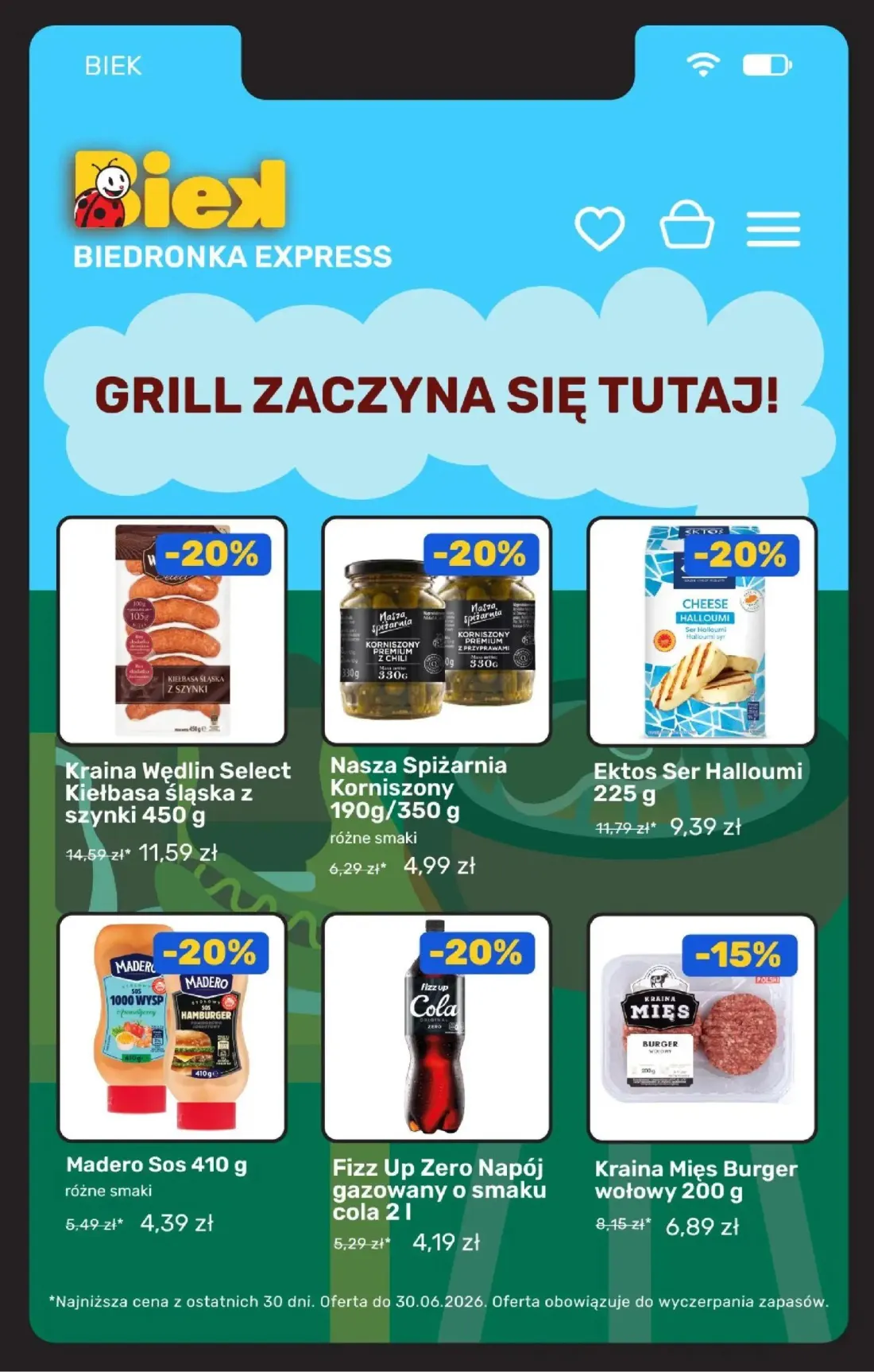 Biedronka gazetka, strona 24 z 31 — Kraina Wędlin Select Kiełbasa śląska z szynki, Ektos Ser Halloumi, Nasza Spiżarnia Korni…