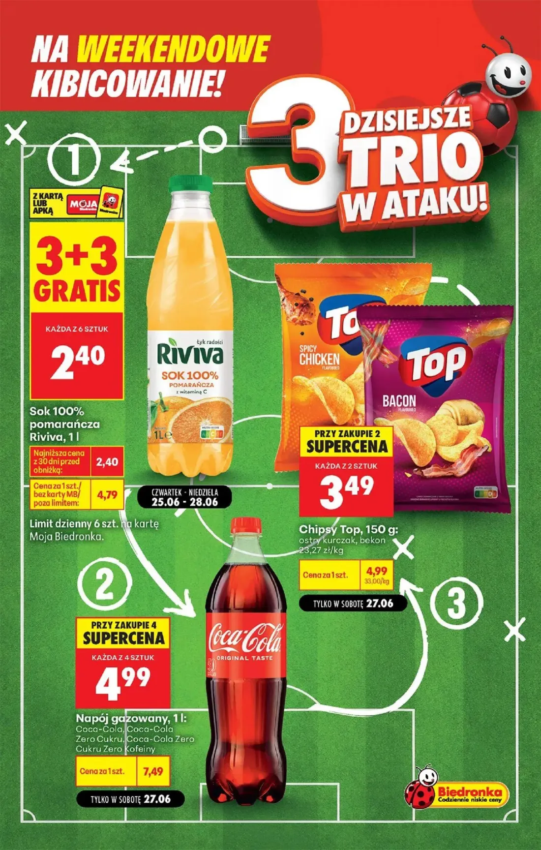 Biedronka gazetka, strona 3 z 5 — Napój gazowany Coca-Cola, Chipsy Top