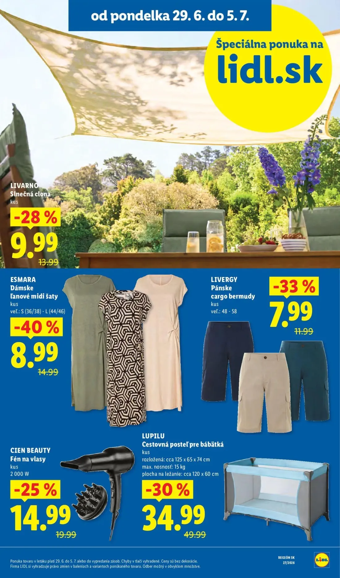 Lidl leták, strana 7 z 98 — Dámske ľanové midi šaty