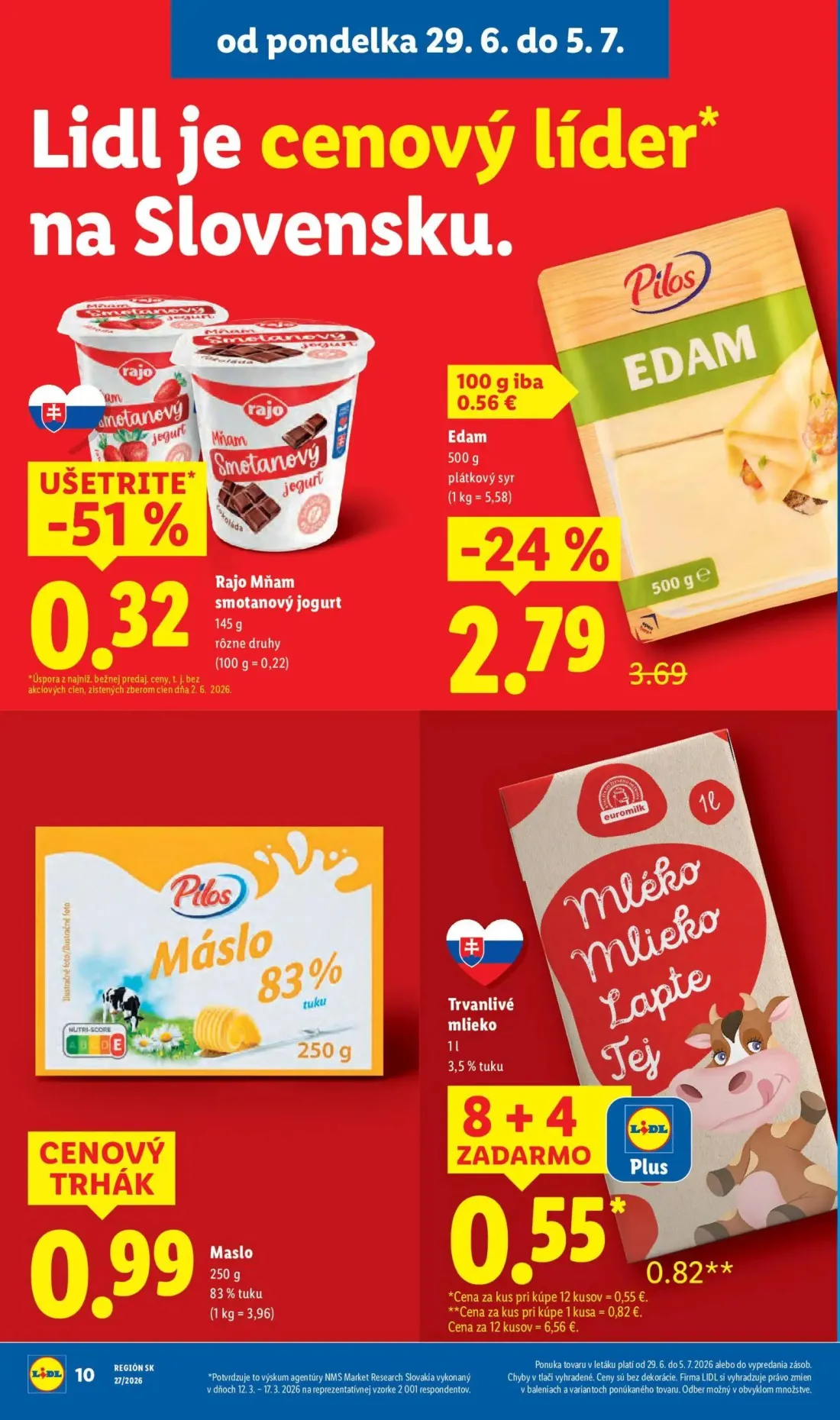 Lidl leták, strana 16 z 98 — Edam, Trvanlivé mlieko, Rajo Mňam smotanový jogurt