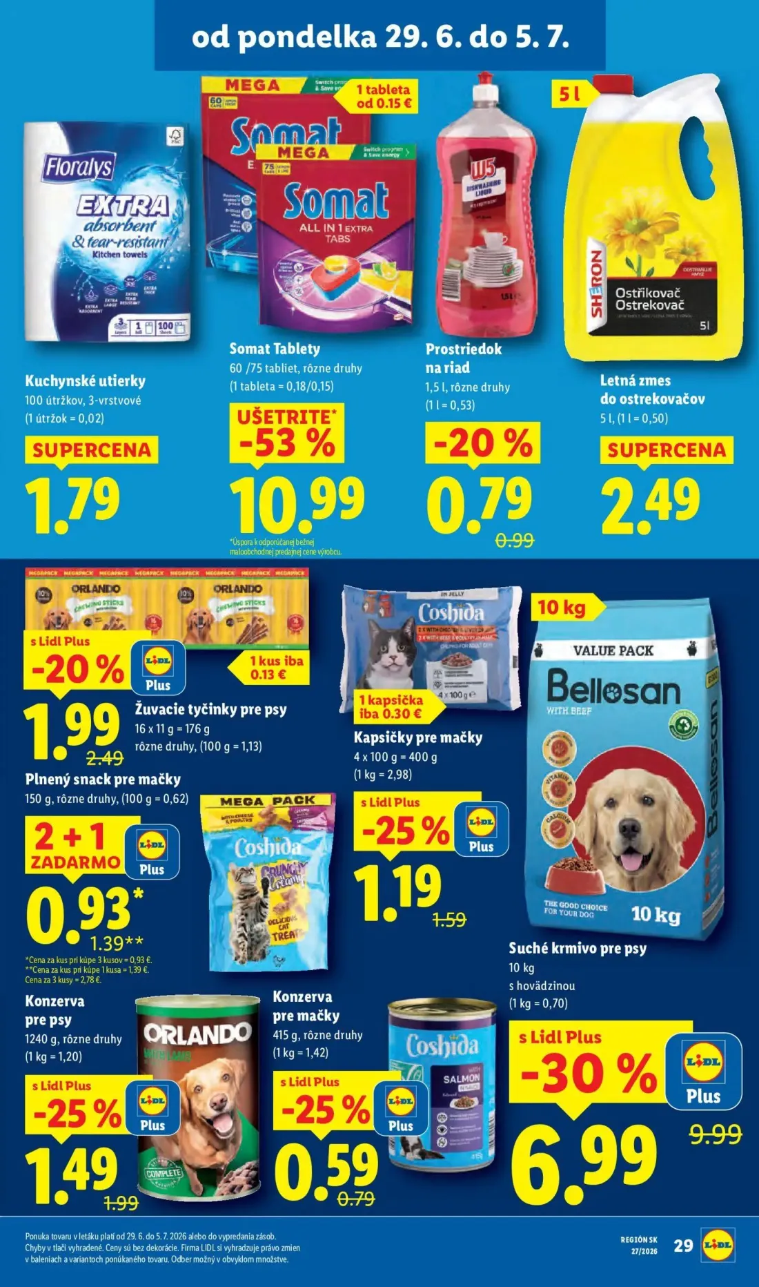 Lidl leták, strana 43 z 98 — Somat Tablety, Suché krmivo pre psy, Žuvacie tyčinky pre psy