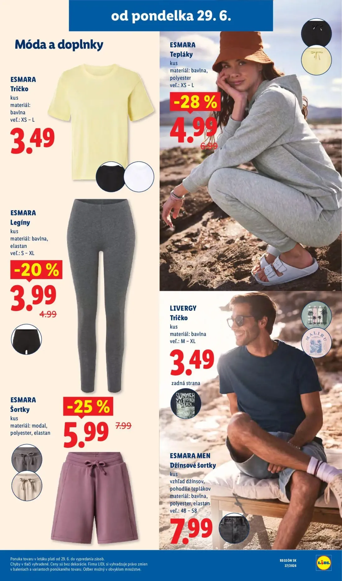 Lidl leták, strana 52 z 98 — ESMARA Tepláky, ESMARA Šortky, ESMARA Legíny