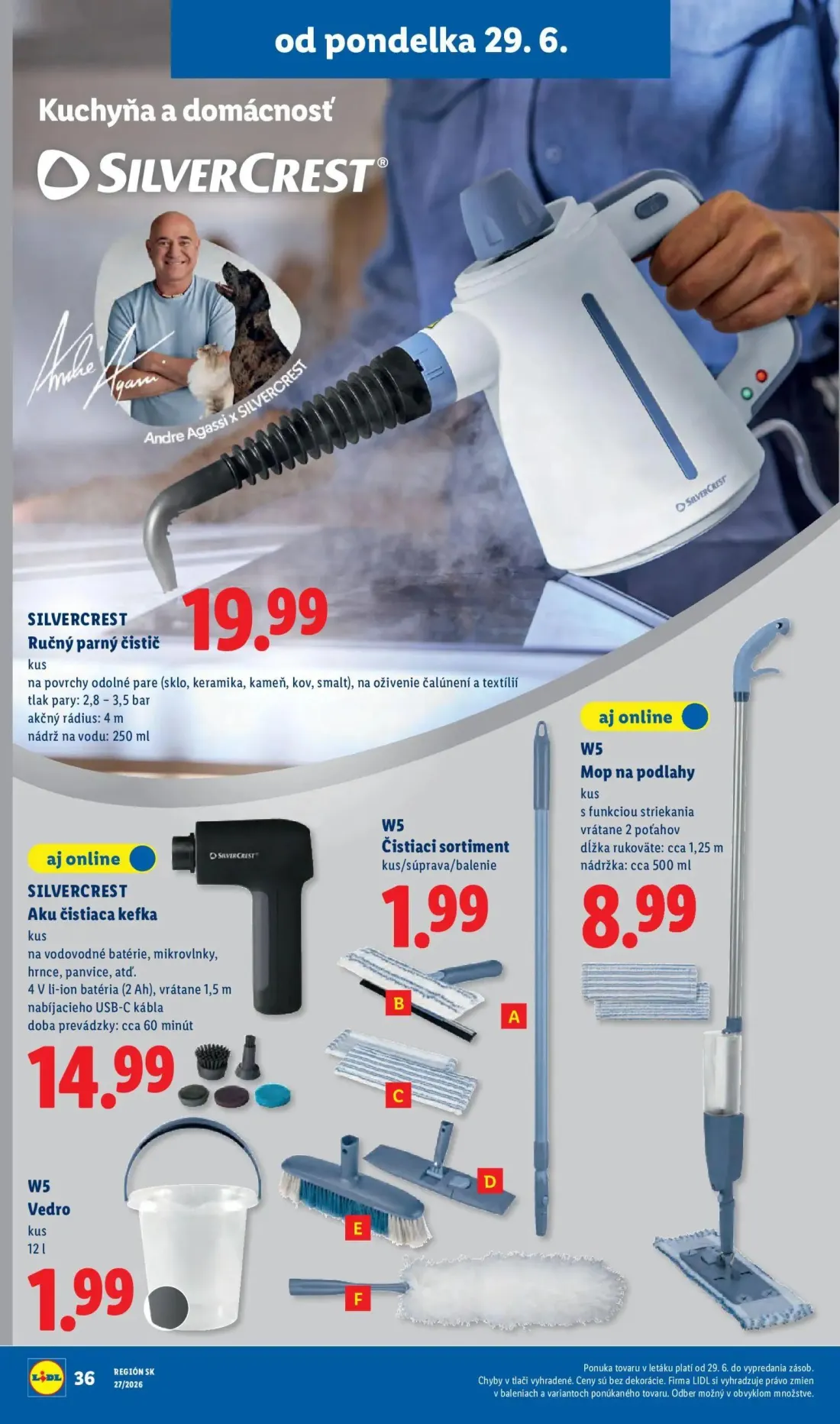 Lidl leták, strana 54 z 98 — Ručný parný čistič, Aku čistiaca kefka, Čistiaci sortiment