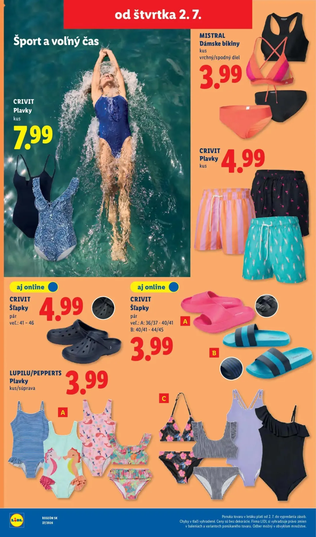 Lidl leták, strana 82 z 98 — Plavky, Dámske bikiny, Plavky