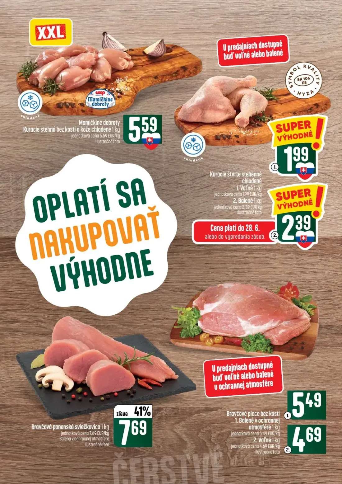 Coop Tempo leták, strana 12 z 60 — Bravčové plece bez kosti, Kuracie štvrte stehenné chladené, Mamičkine dobroty Kuracie ste…