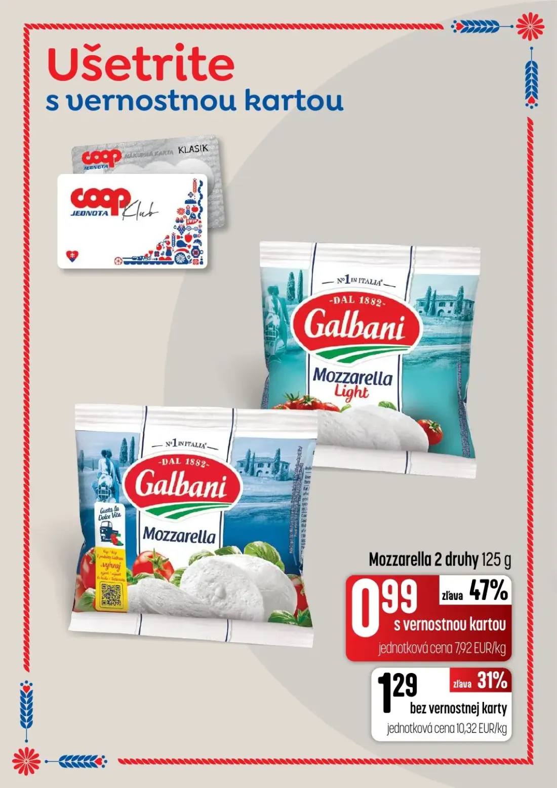 Coop Tempo leták, strana 22 z 60 — Mozzarella Galbani