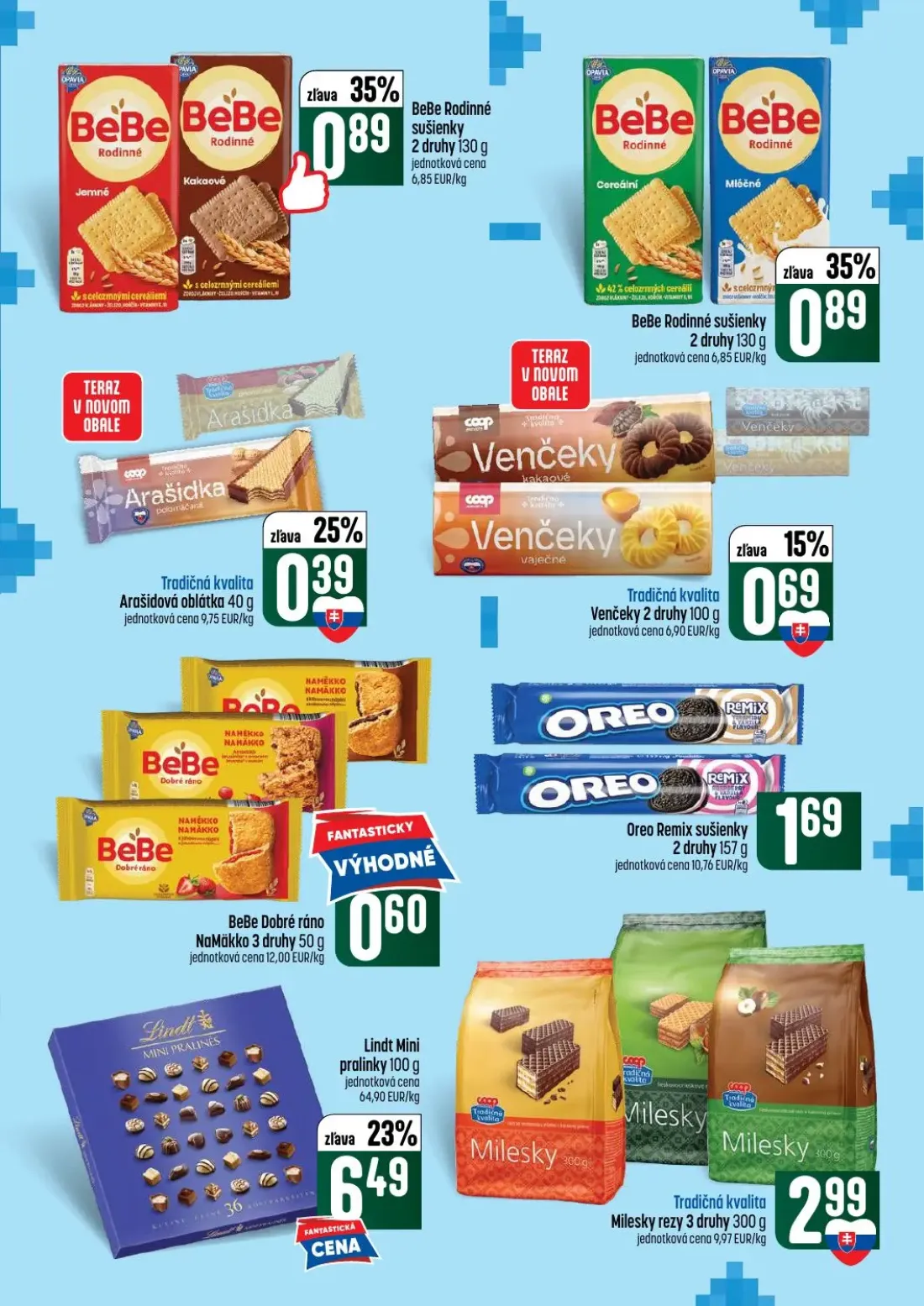Coop Tempo leták, strana 39 z 60 — BeBe Rodinné sušienky, BeBe Rodinné sušienky, Arašidová oblátka