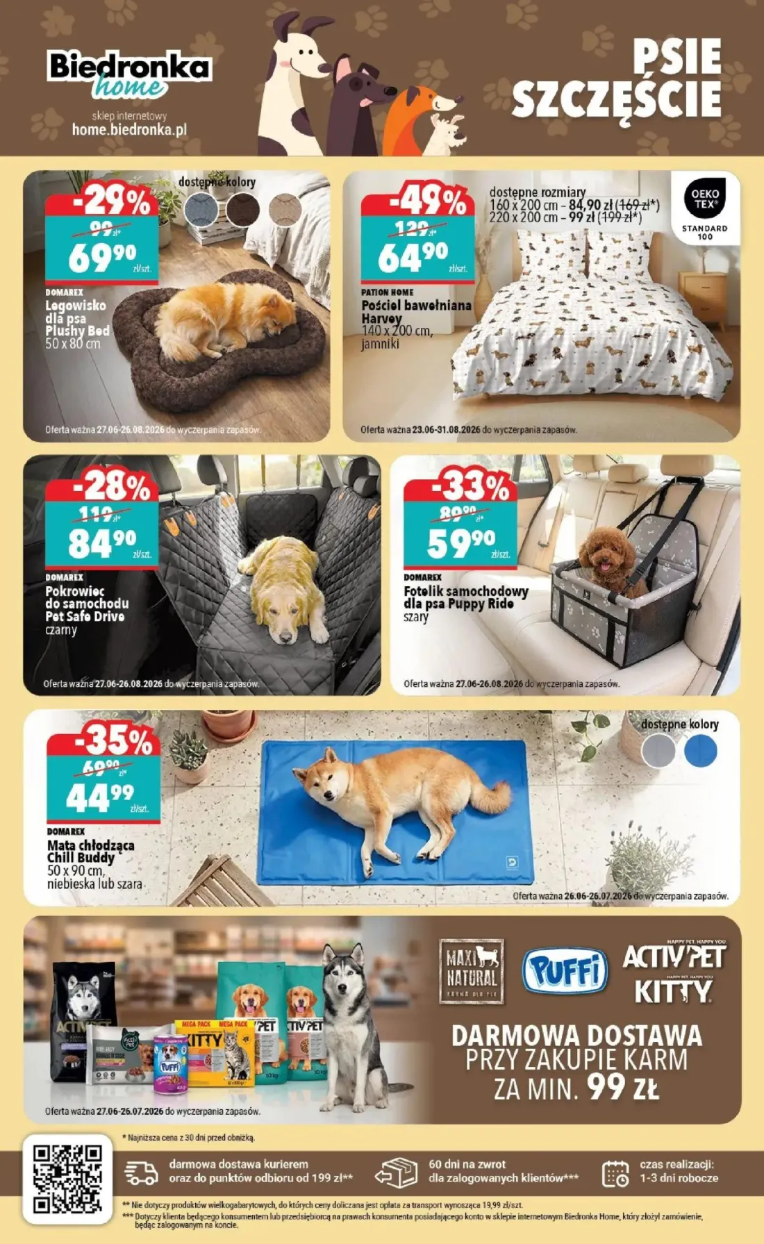 Biedronka gazetka, strona 4 z 6 — Pokrowiec do samochodu Pet Safe Drive, Fotelik samochodowy dla psa Puppy Ride, Legowisko d…