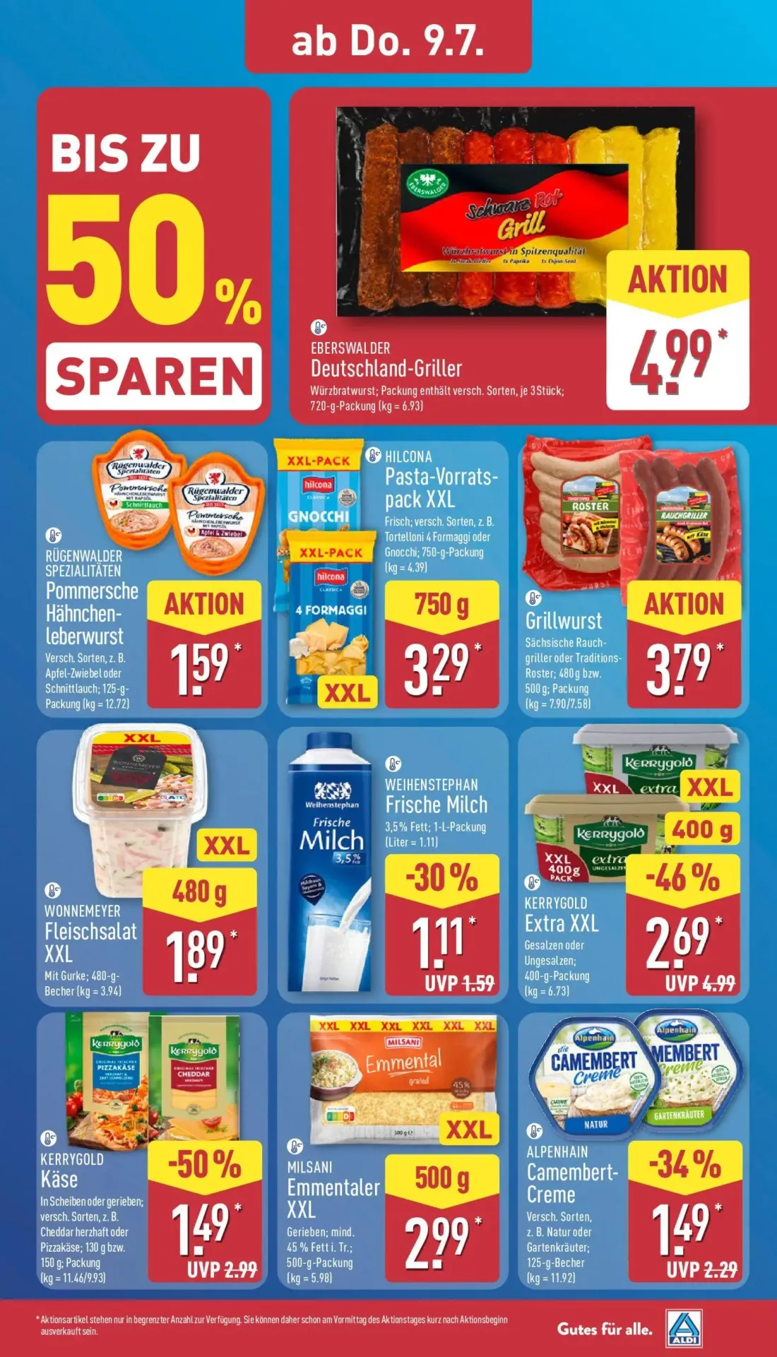 Aldi Nord Prospekt, Seite 29 von 39 — Käse, Camembert-Creme, Deutschland-Griller