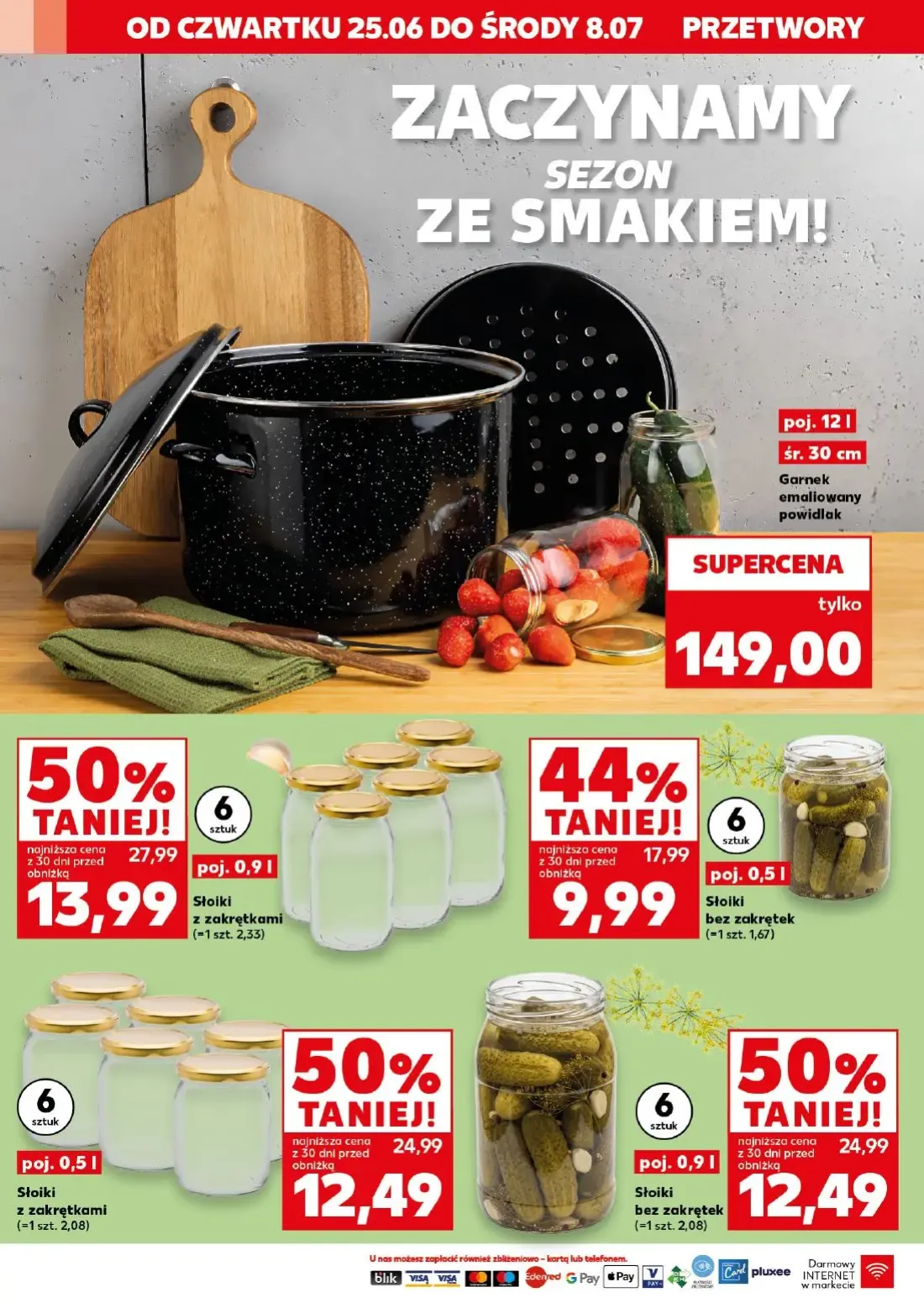 Kaufland gazetka, strona 28 z 32 — Słoiki z zakrętkami, Słoiki z zakrętkami, Słoiki bez zakrętek