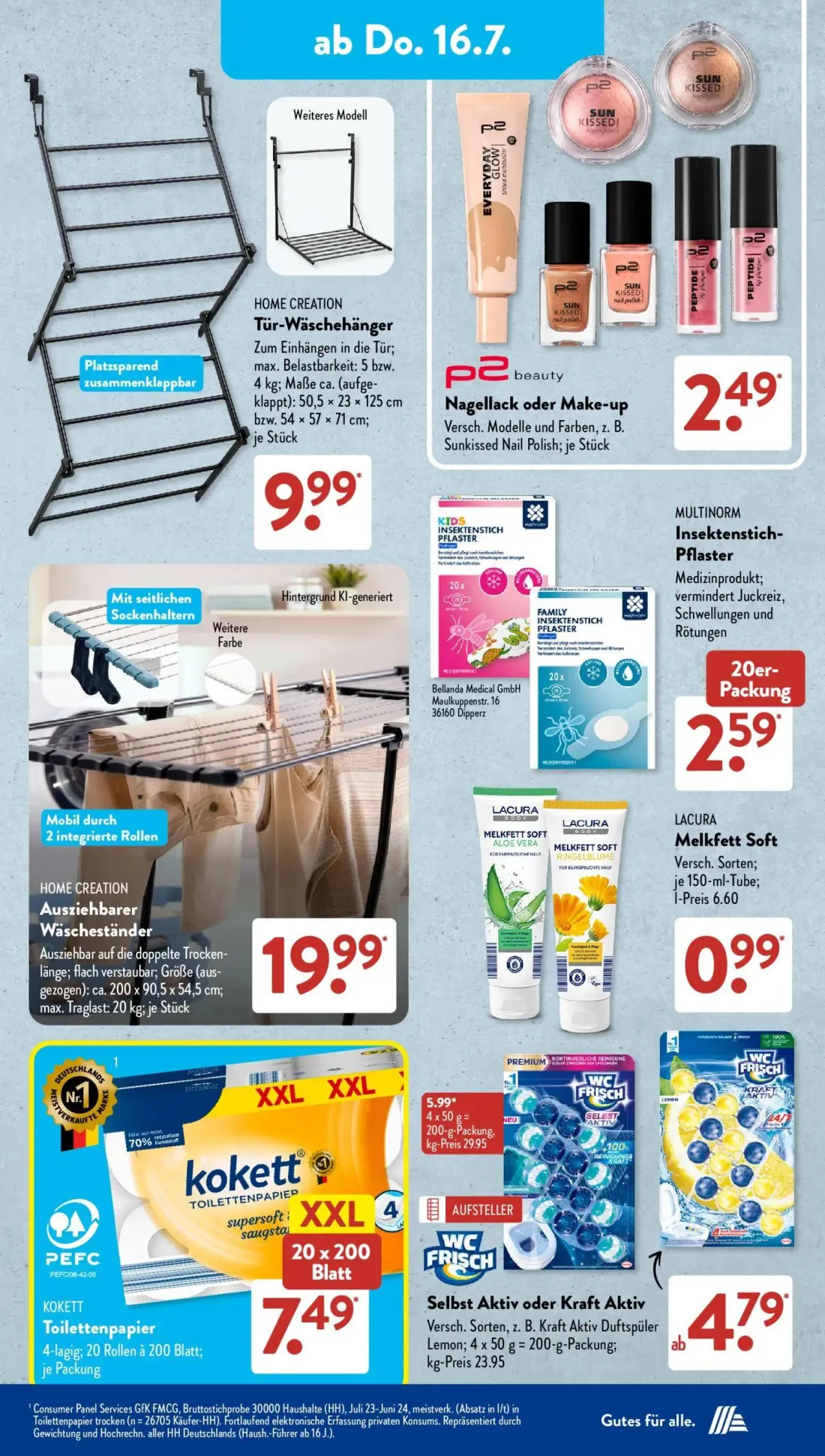 Aldi Süd Prospekt, Seite 12 von 22 — Selbst Aktiv oder Kraft Aktiv Duftspüler, Tür-Wäschehänger, Insektenstich-Pflaster