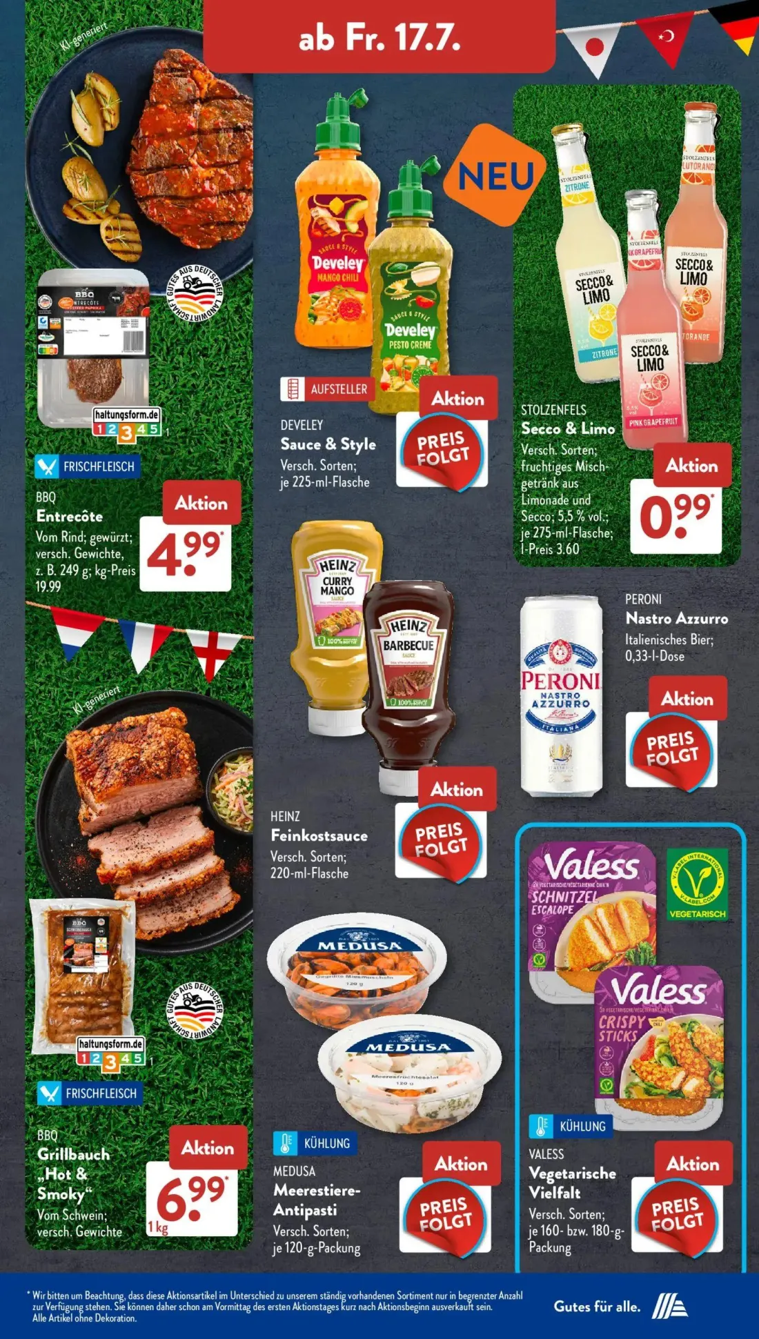 Aldi Süd Prospekt, Seite 14 von 22 — BBQ Entrecôte, BBQ Grillbauch „Hot & Smoky“