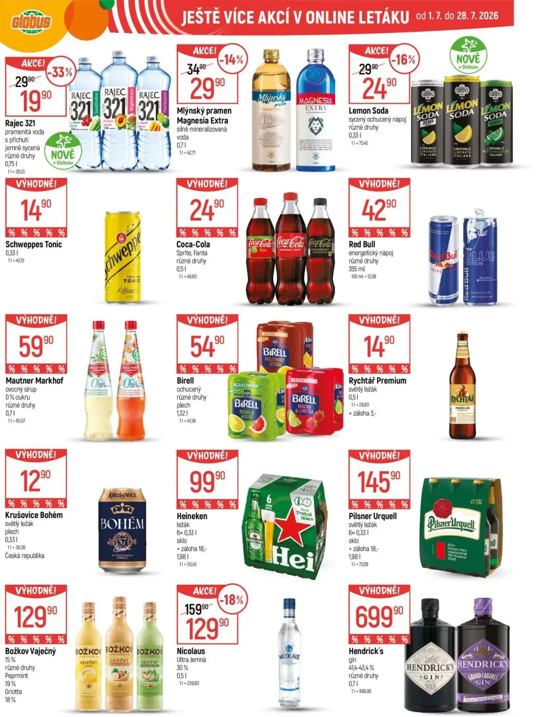GLOBUS leták, strana 41 z 47 — Rajec 321 pramenitá voda s příchutí jemně sycená různé druhy