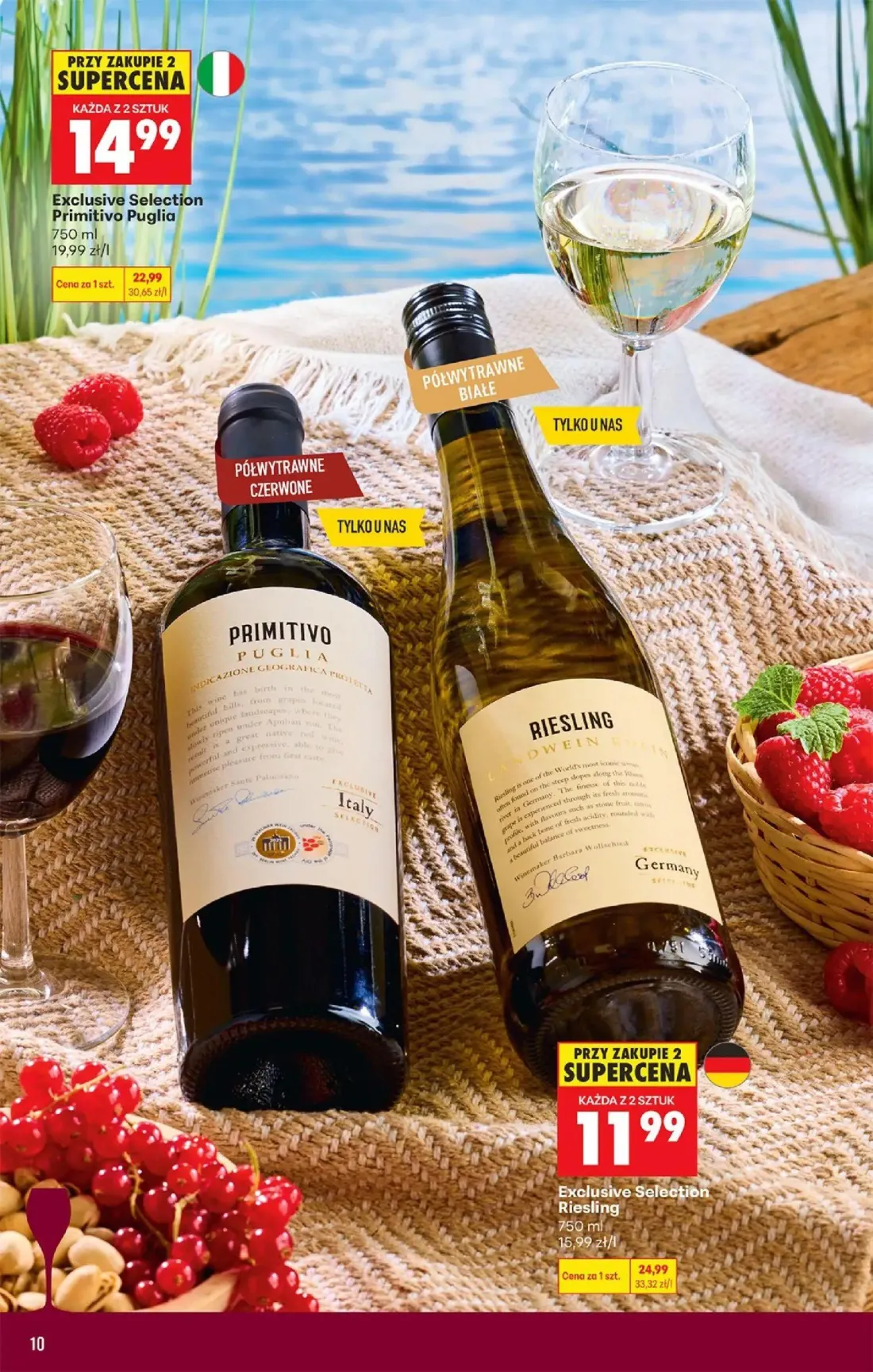 Biedronka gazetka, strona 10 z 36 — Exclusive Selection Riesling, Exclusive Selection Primitivo Puglia