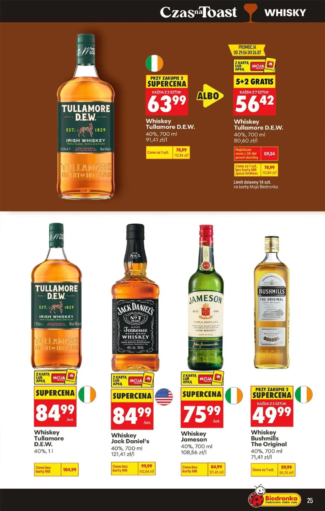 Biedronka gazetka, strona 25 z 36 — Whiskey Tullamore D.E.W., Whiskey Tullamore D.E.W., Whiskey Tullamore D.E.W.