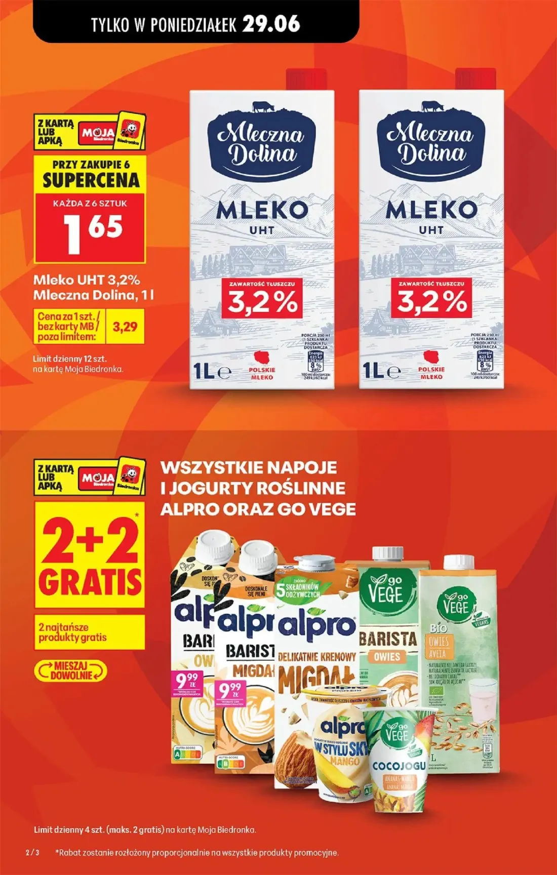 Biedronka gazetka, strona 2 z 84 — Mleko UHT 3,2% Mleczna Dolina