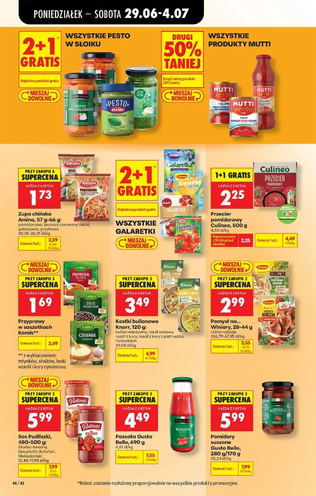 Biedronka gazetka, strona 54 z 84 — Passata Gusto Bello, Przecier pomidorowy Culineo, Sos Pudliszki