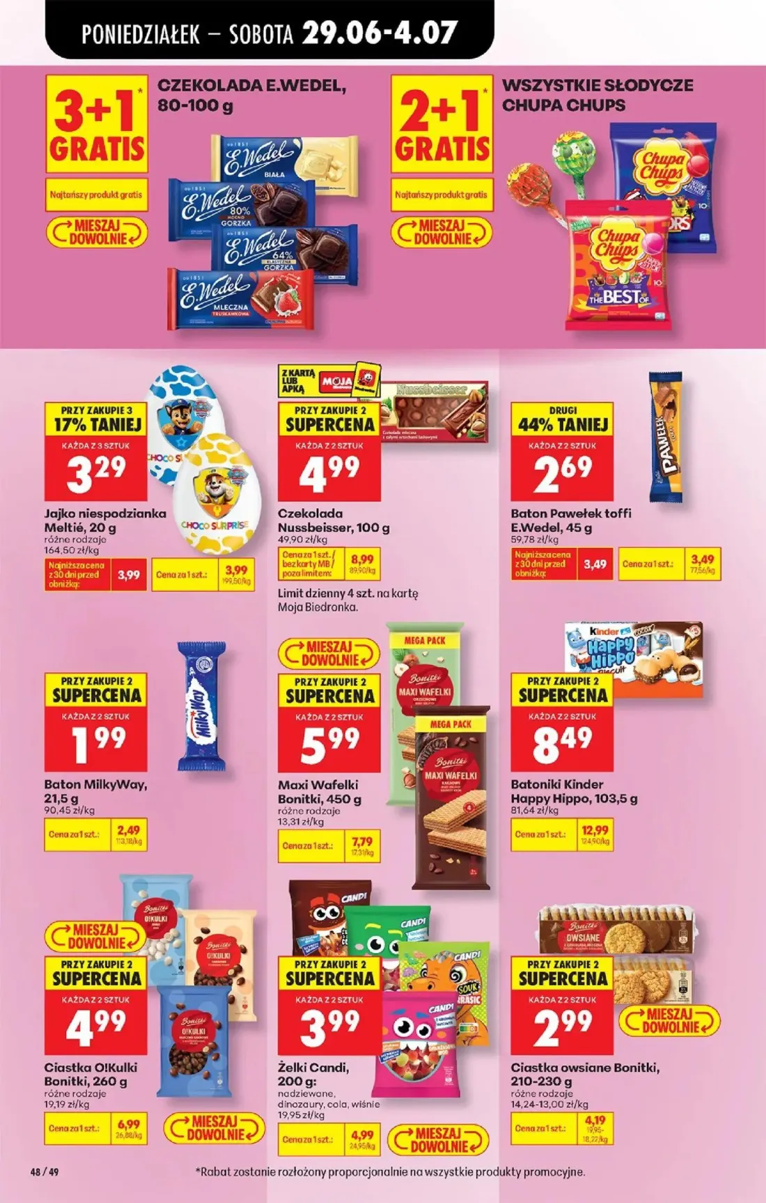 Biedronka gazetka, strona 60 z 84 — Ciastka O!Kulki Bonitki, Maxi Wafelki Bonitki, Ciastka owsiane Bonitki