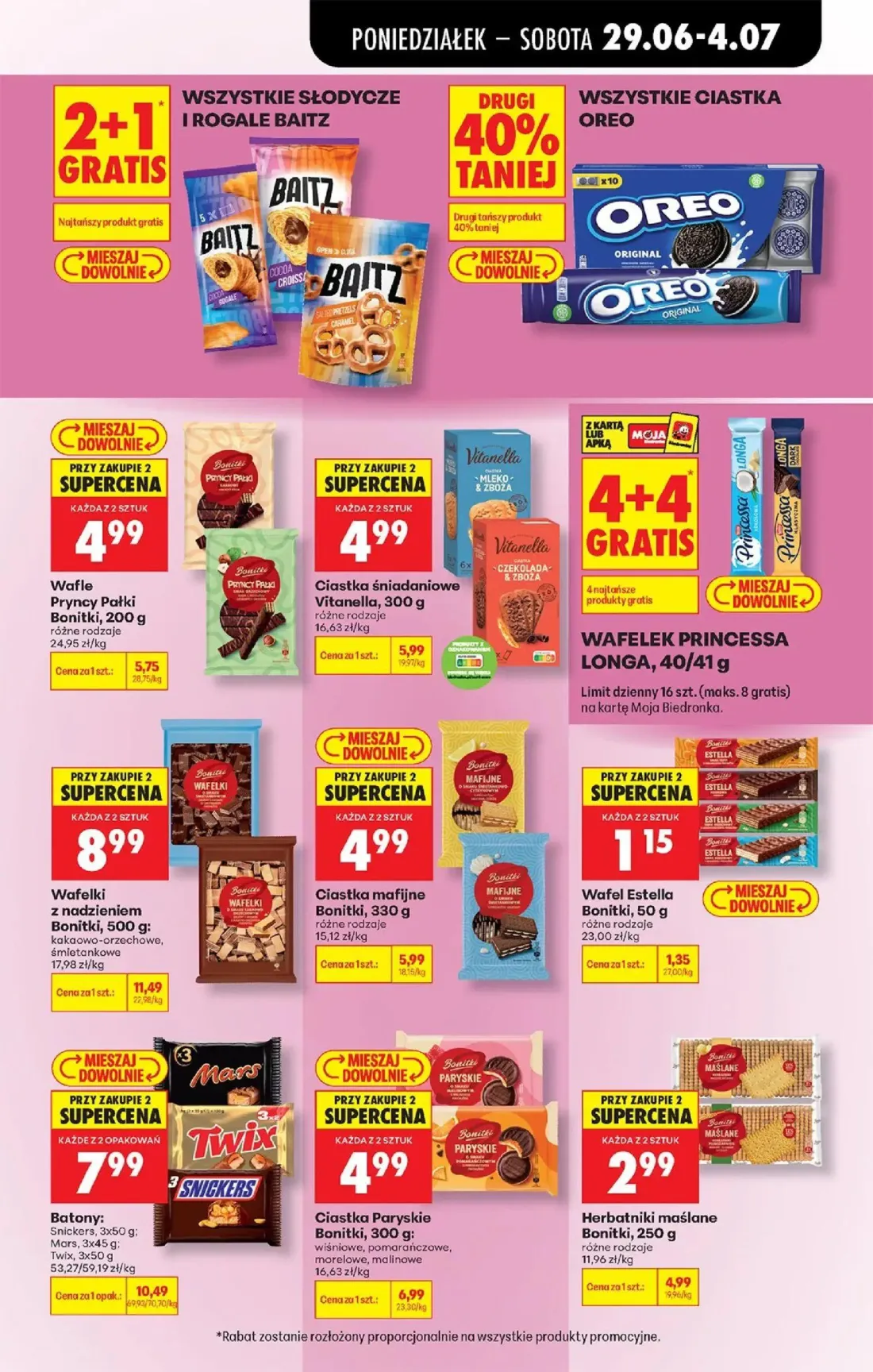 Biedronka gazetka, strona 61 z 84 — Wafelki z nadzieniem Bonitki, Ciastka Paryskie Bonitki, Herbatniki maślane Bonitki