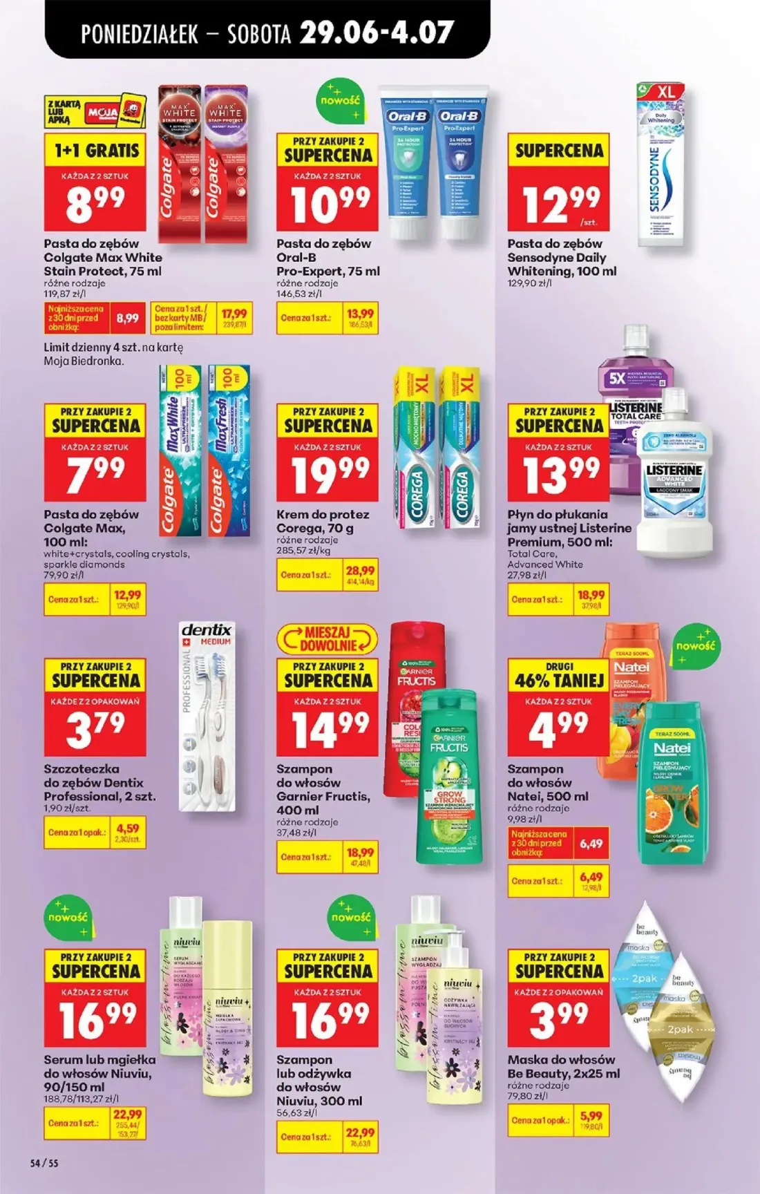 Biedronka gazetka, strona 68 z 84 — Colgate Max White Stain Protect, Krem do protez Corega, Colgate Max