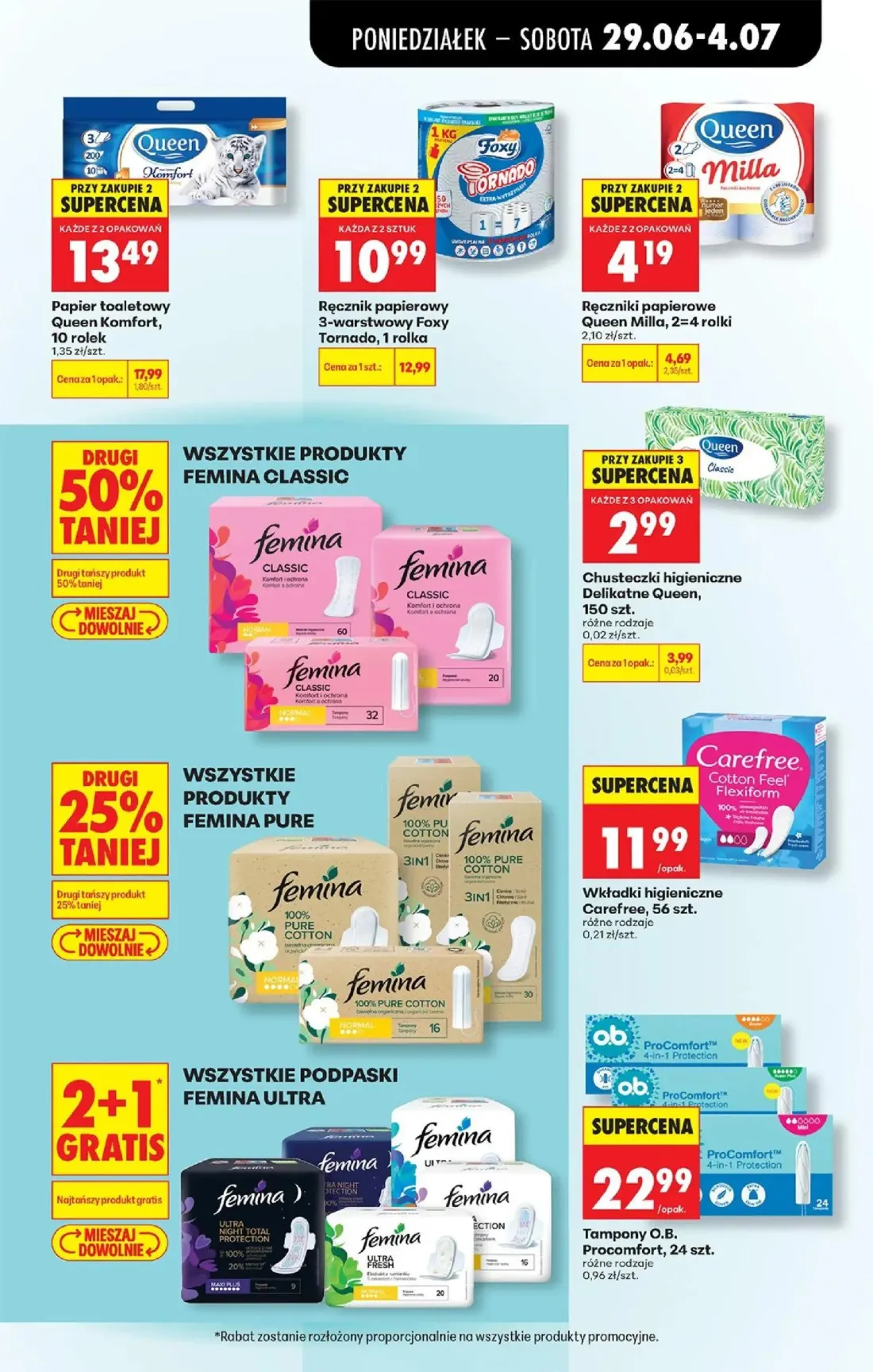 Biedronka gazetka, strona 71 z 84 — Papier toaletowy Queen Komfort, Ręcznik papierowy 3-warstwowy Foxy Tornado, Chusteczki h…