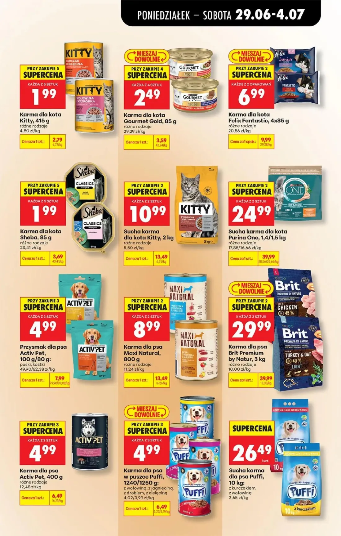 Biedronka gazetka, strona 77 z 84 — Karma dla psa Brit Premium by Natur, Karma dla psa Maxi Natural, Przysmak dla psa Activ …