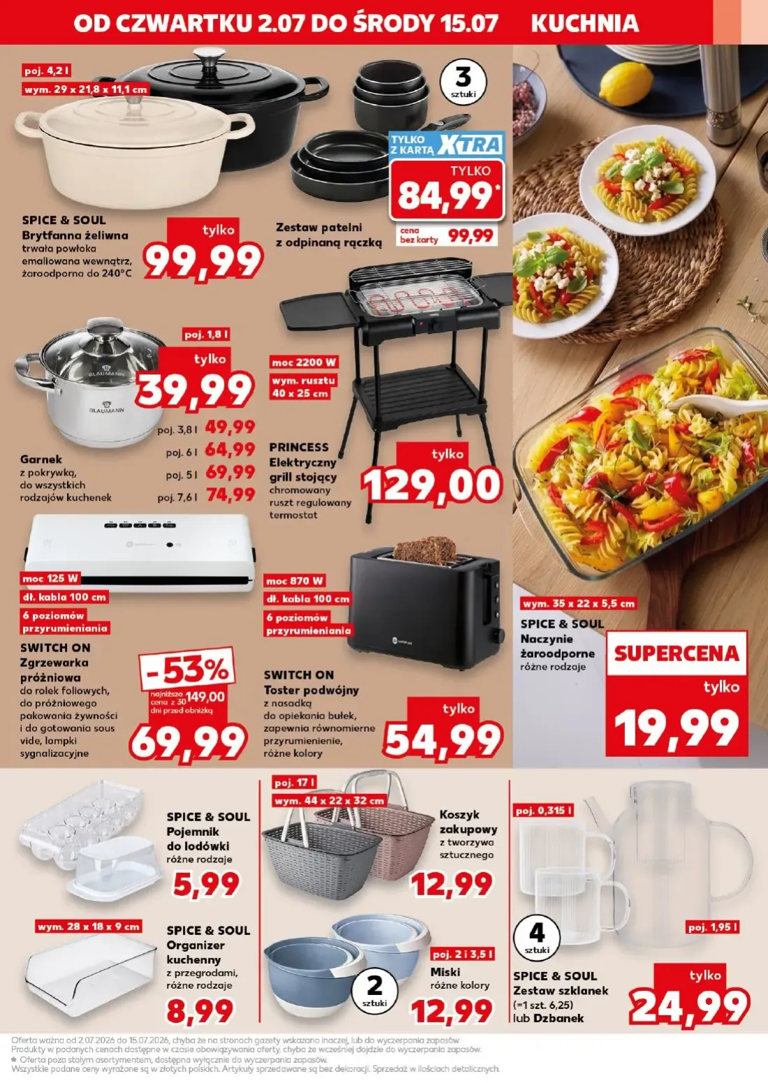 Kaufland gazetka, strona 7 z 18 — SWITCH ON Zgrzewarka próżniowa, Zestaw patelni z odpinaną rączką, SPICE & SOUL Brytfanna ż…