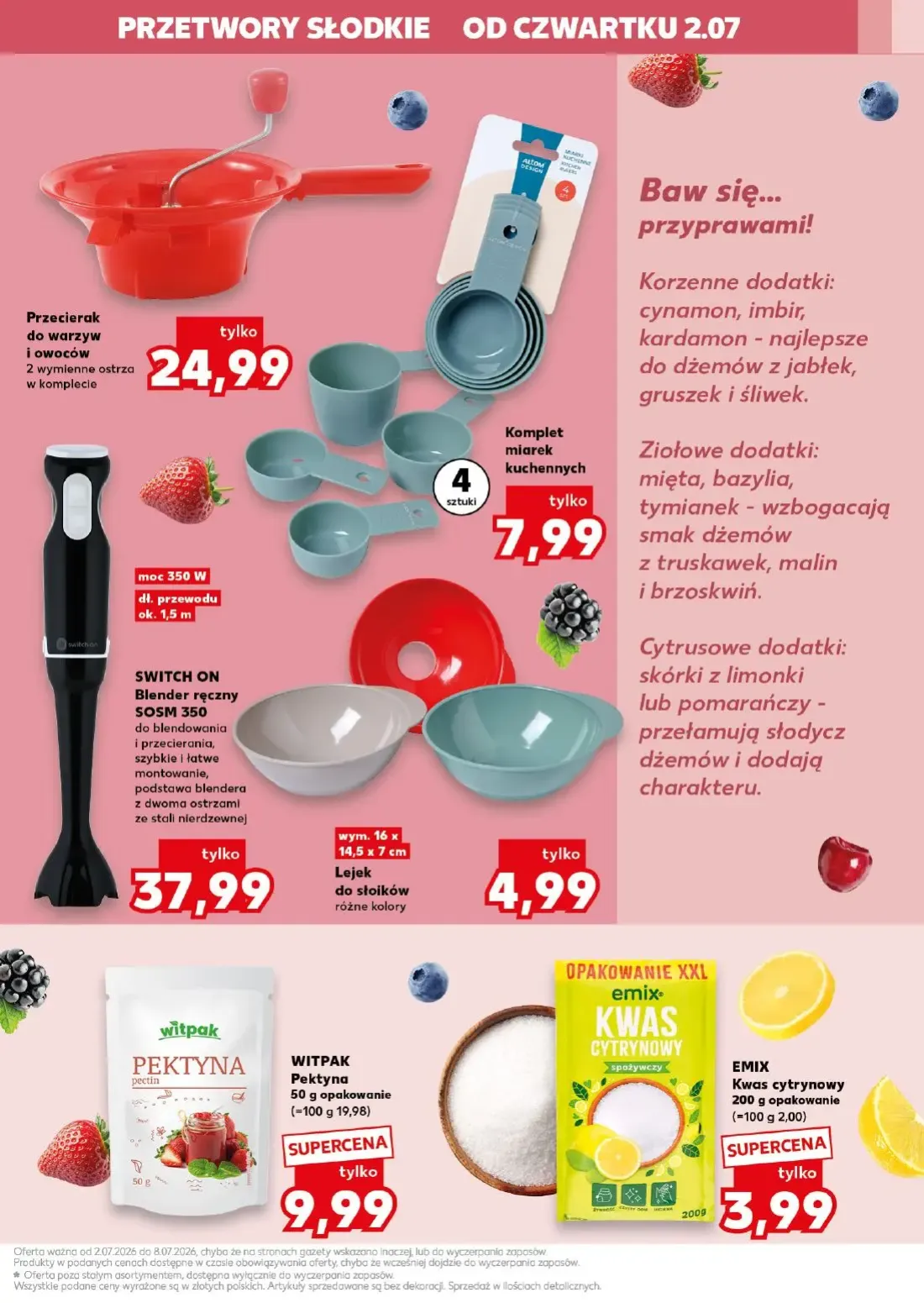 Kaufland gazetka, strona 7 z 22 — Lejek do słoików, WITPAK Pektyna, EMIX Kwas cytrynowy